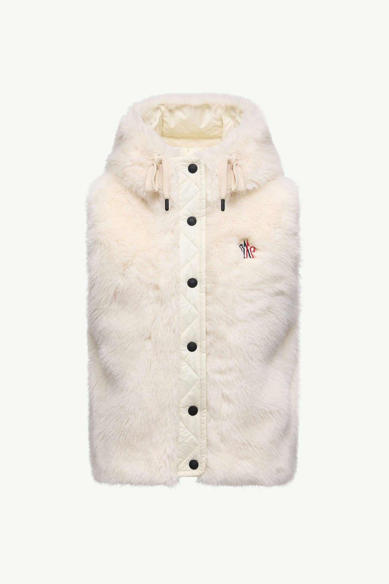 Chaleco plumífero efecto peluche con capucha Arve Mujer Blanco Moncler 2