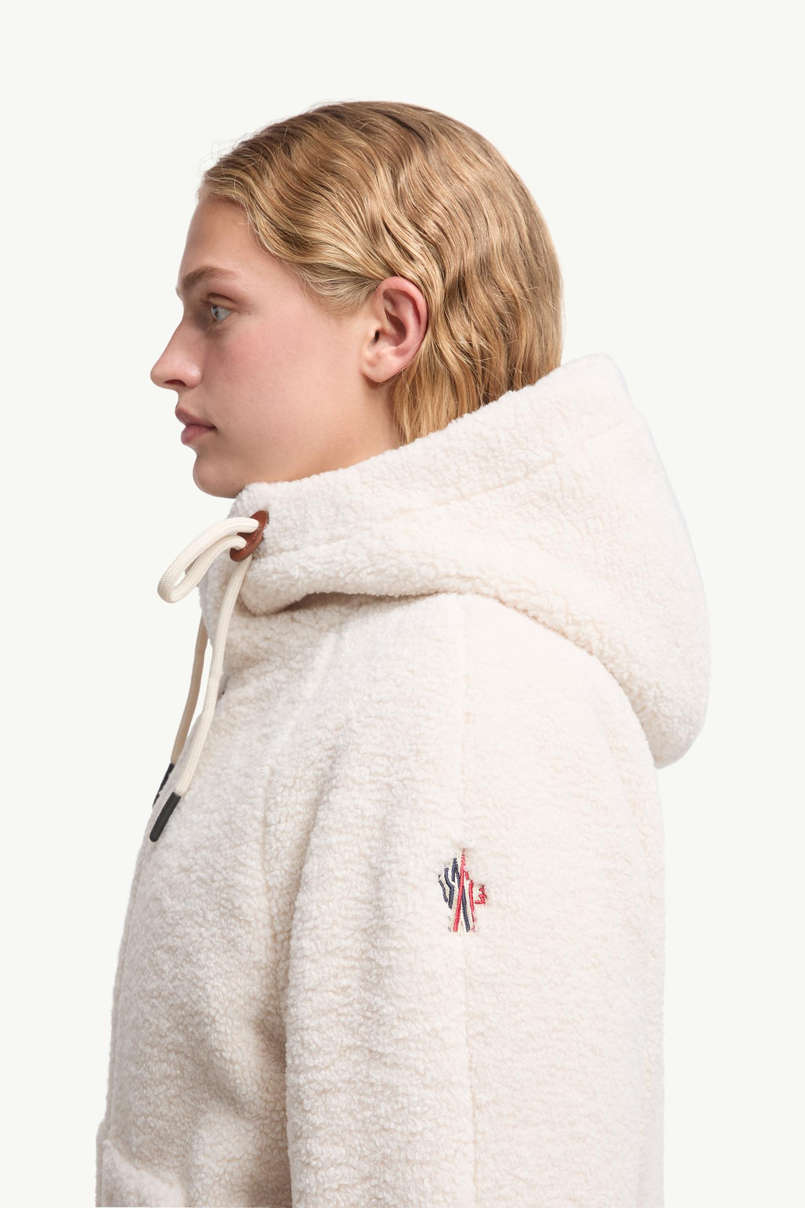 Yushan Reversible Teddy Short Padded Jacket Women White Moncler 1