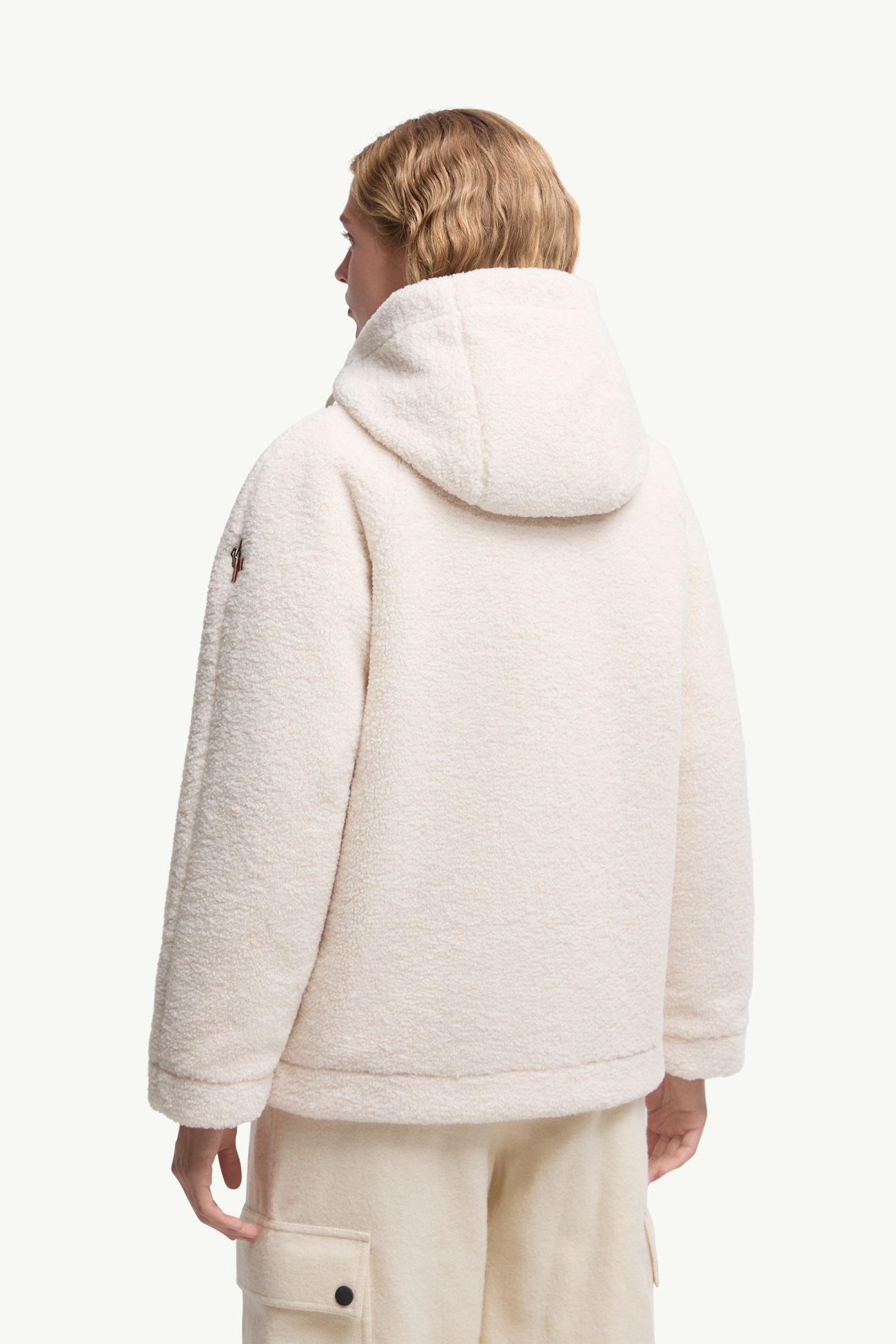 Chaqueta acolchada corta efecto peluche reversible Yushan Mujer Blanco Moncler 4