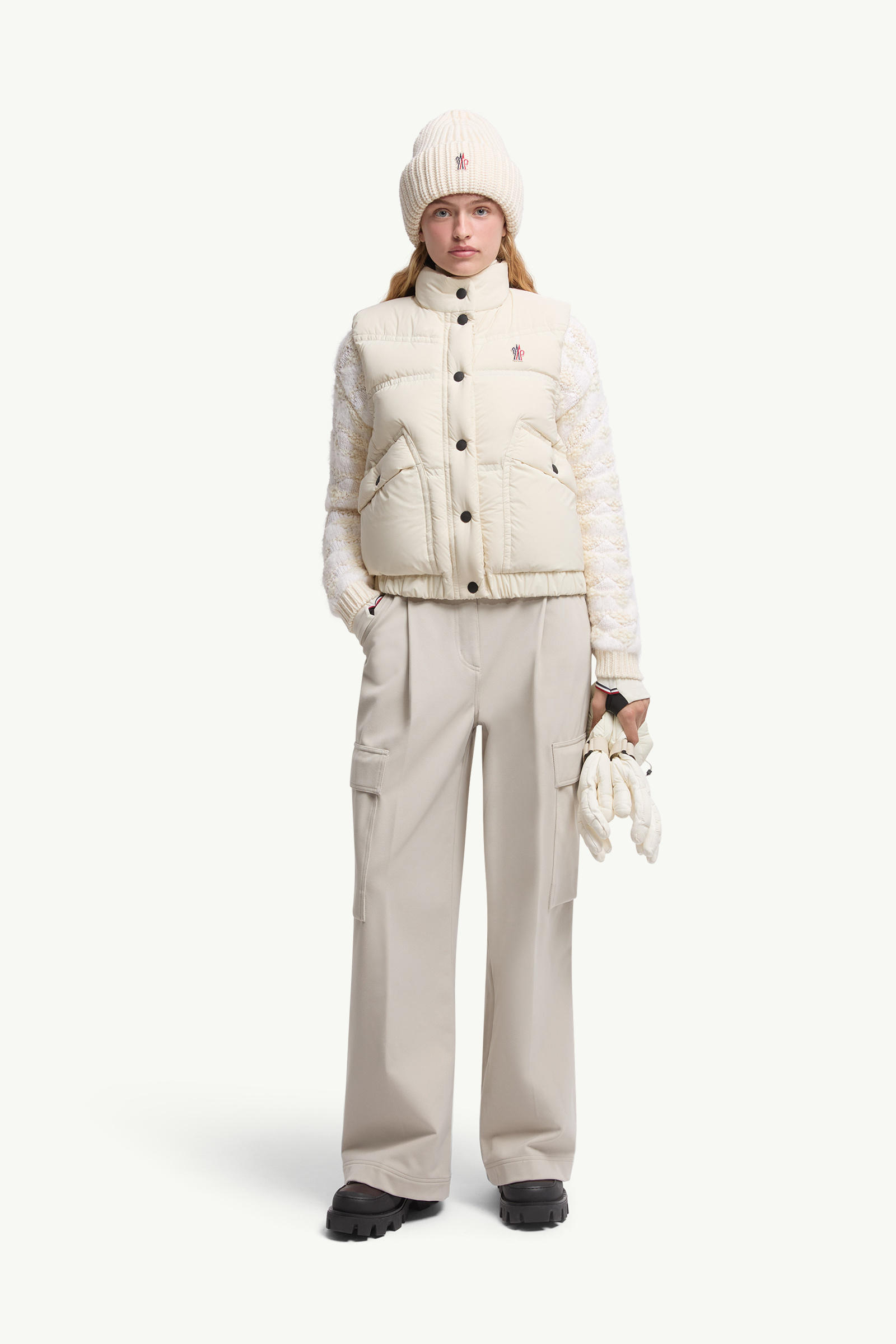 Baise Down gilet Women Light Beige Moncler 0