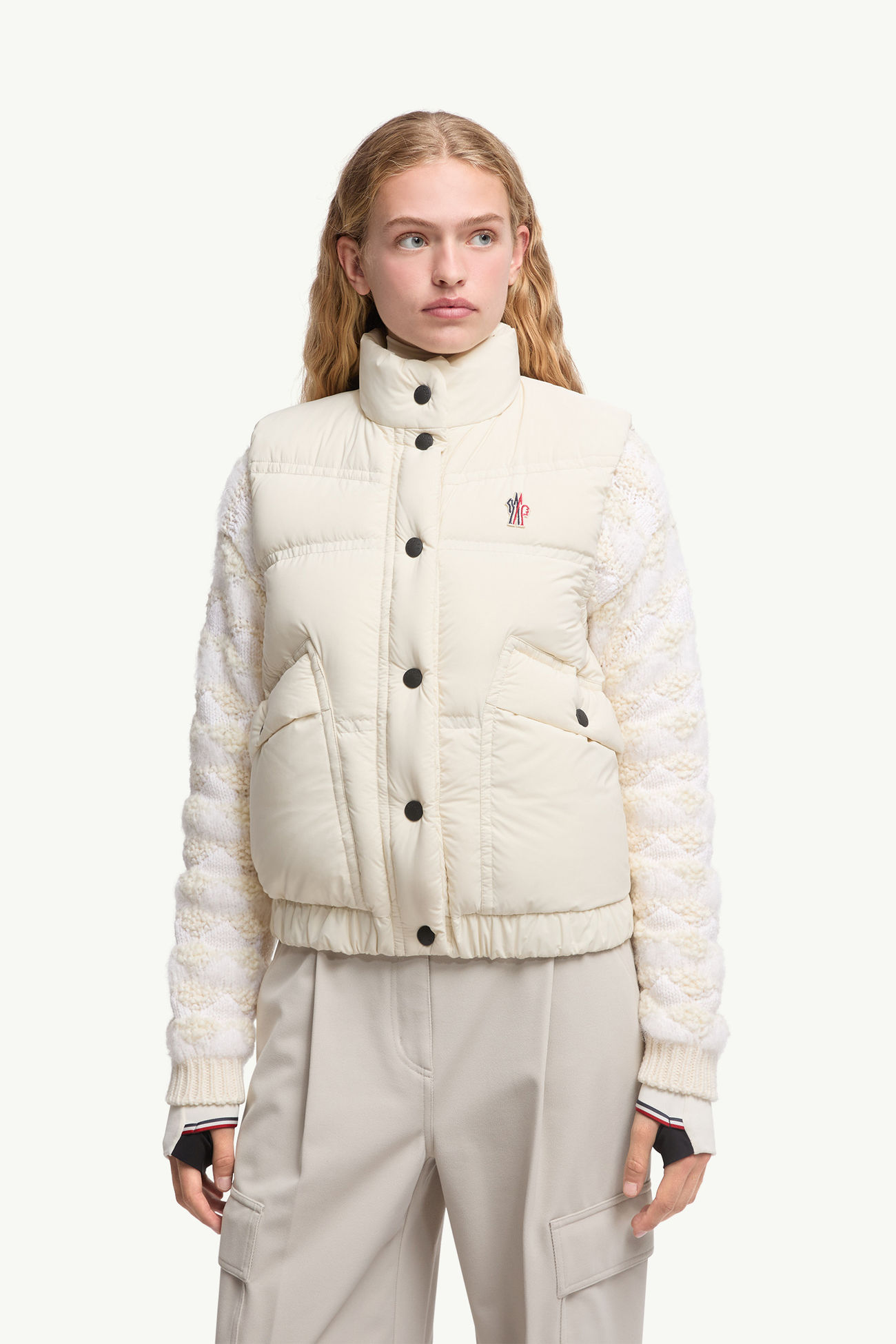 Baise Down gilet Women Light Beige Moncler 3