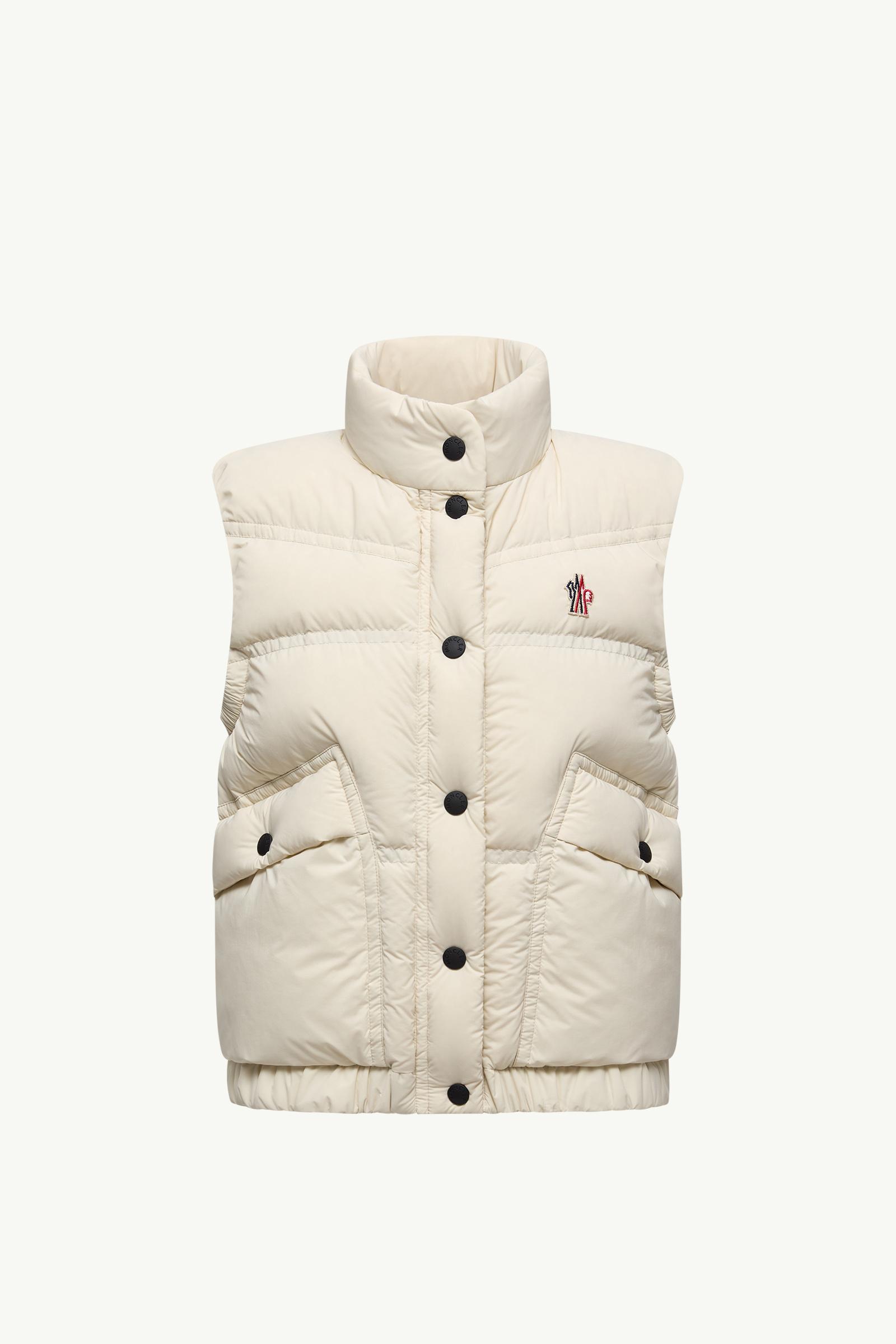 MONCLER ARLETTE GILET ジレ　ベスト　フレア　ホワイト ライトベージュ Baise ベスト : ジレ 向けの レディース | モンクレール