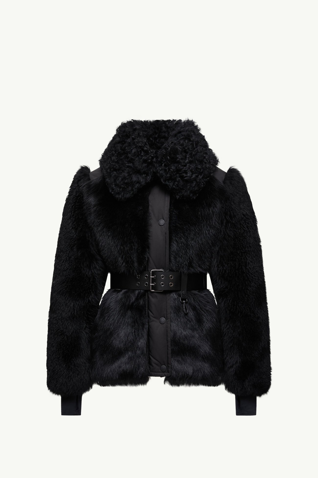 Valdivian Shearling Short Down Jacket Women Black Moncler 2