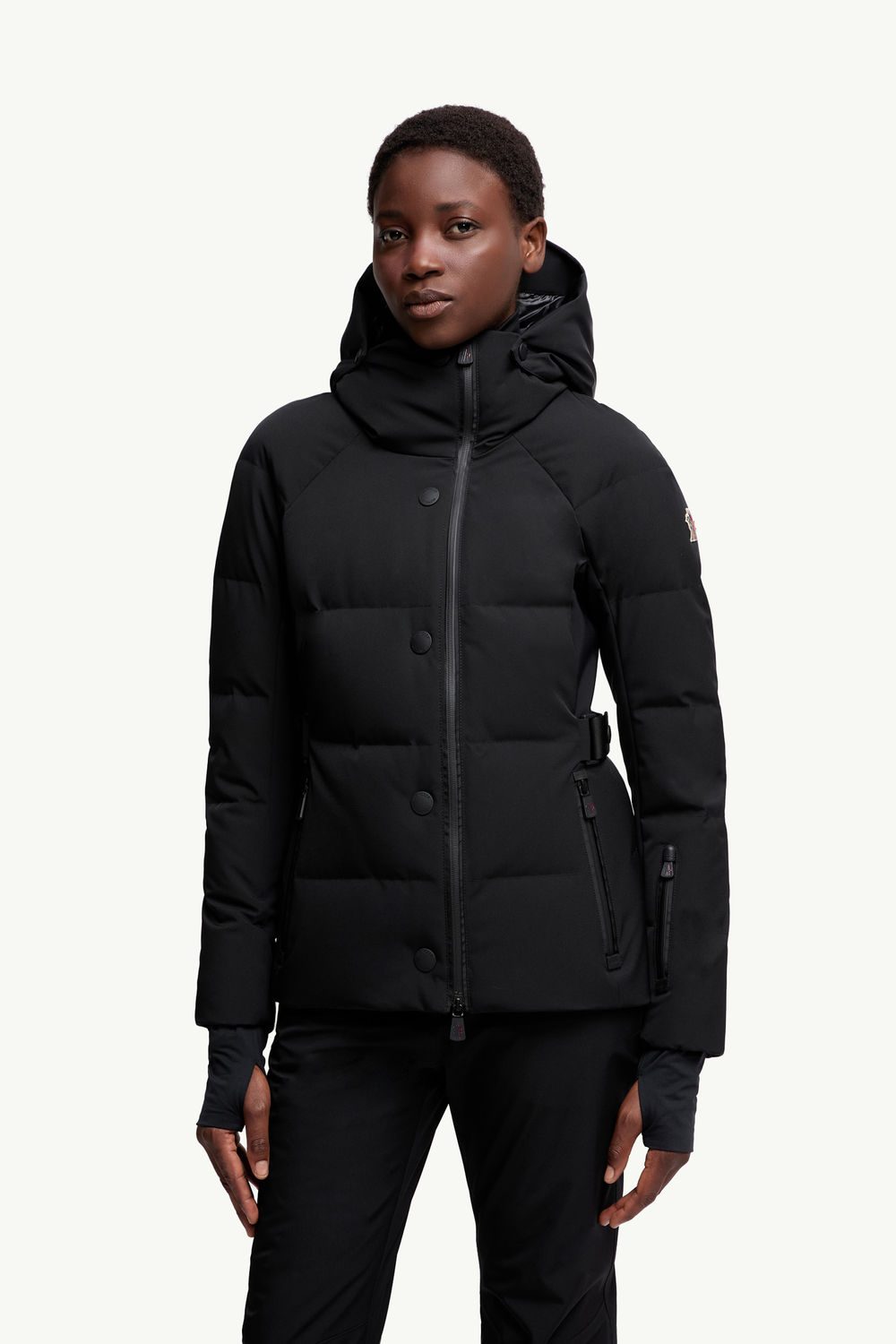 Guyane Hooded Down Ski Jacket Black Moncler 3