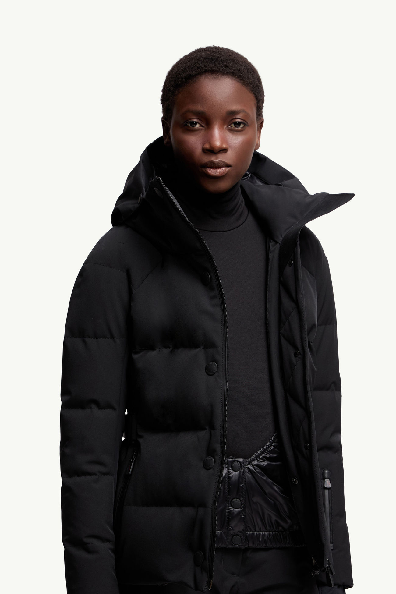 Guyane連帽滑雪羽絨外套 黑色 Moncler 5