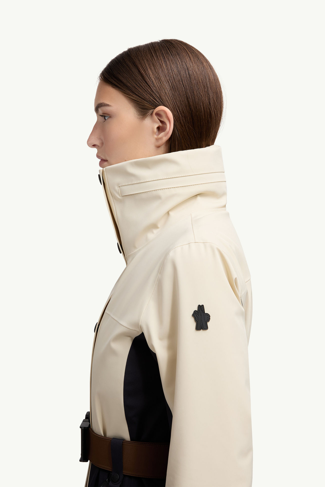 Hainets Hooded Padded Ski Jacket Women Blue & White Moncler 1