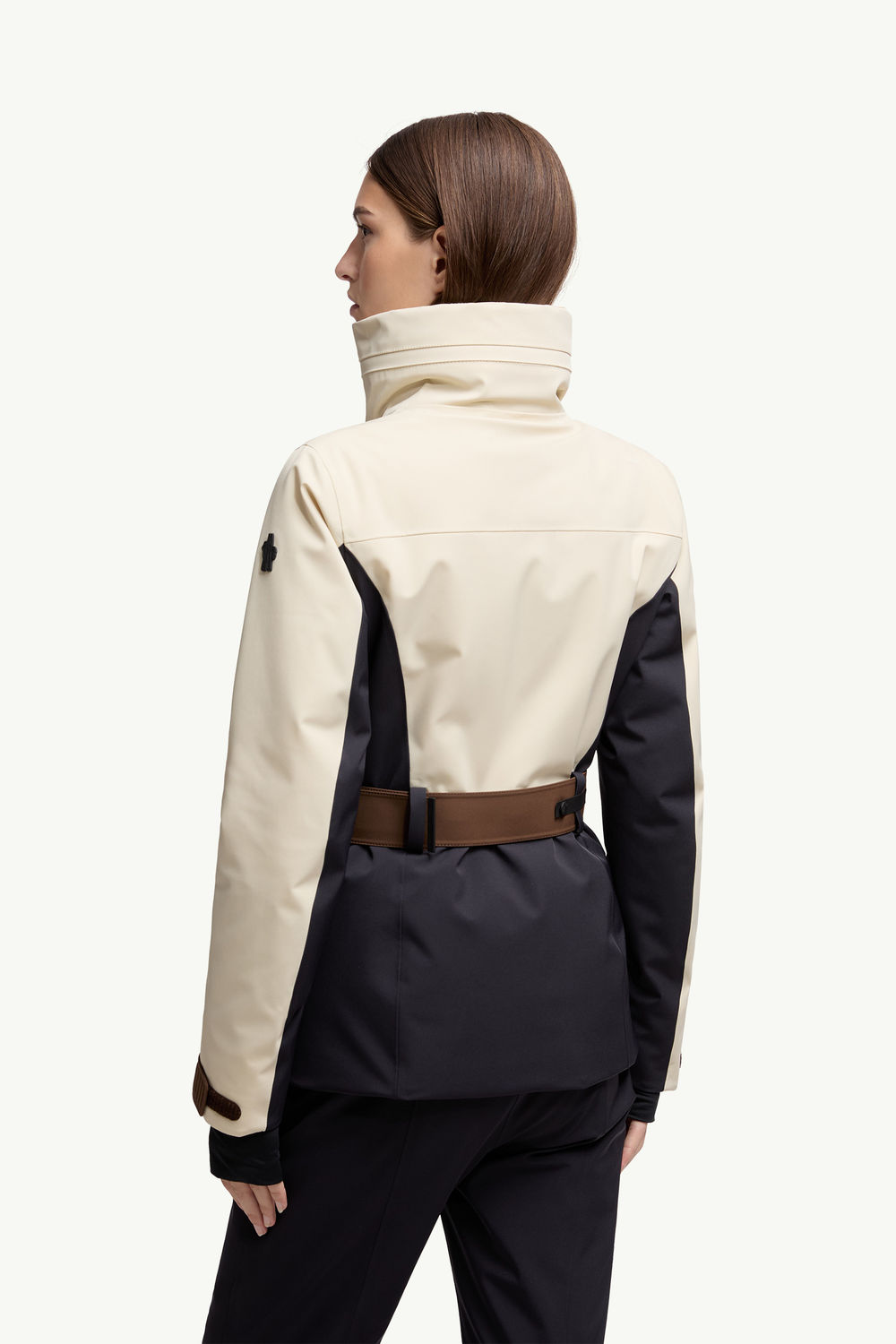 Hainets Hooded Padded Ski Jacket Women Blue & White Moncler 4