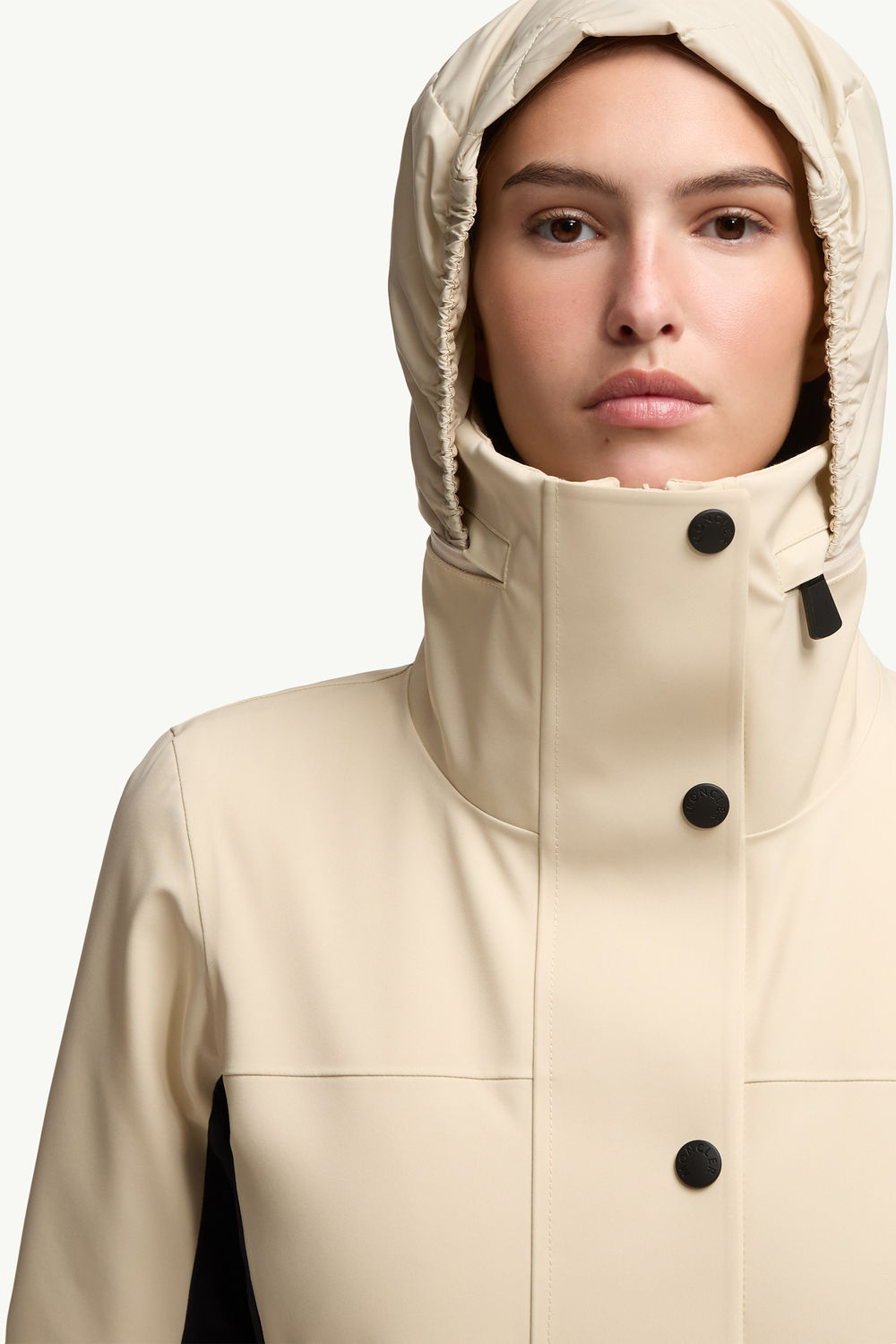 Hainets Hooded Padded Ski Jacket Women Blue & White Moncler 7