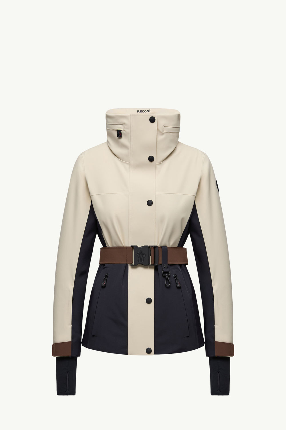 Hainets Hooded Padded Ski Jacket Women Blue & White Moncler 2