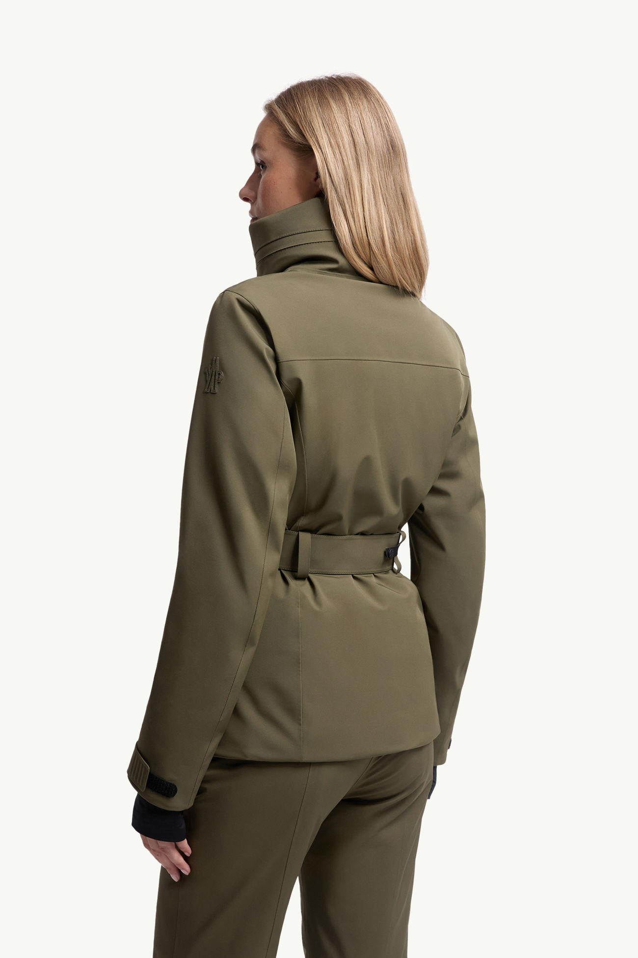 Hainets wattierte Ski-Jacke mit Kapuze Damen Olivgrün Moncler 4