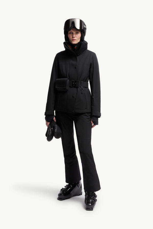 Hainets Hooded Padded Ski Jacket Women Black Moncler 0