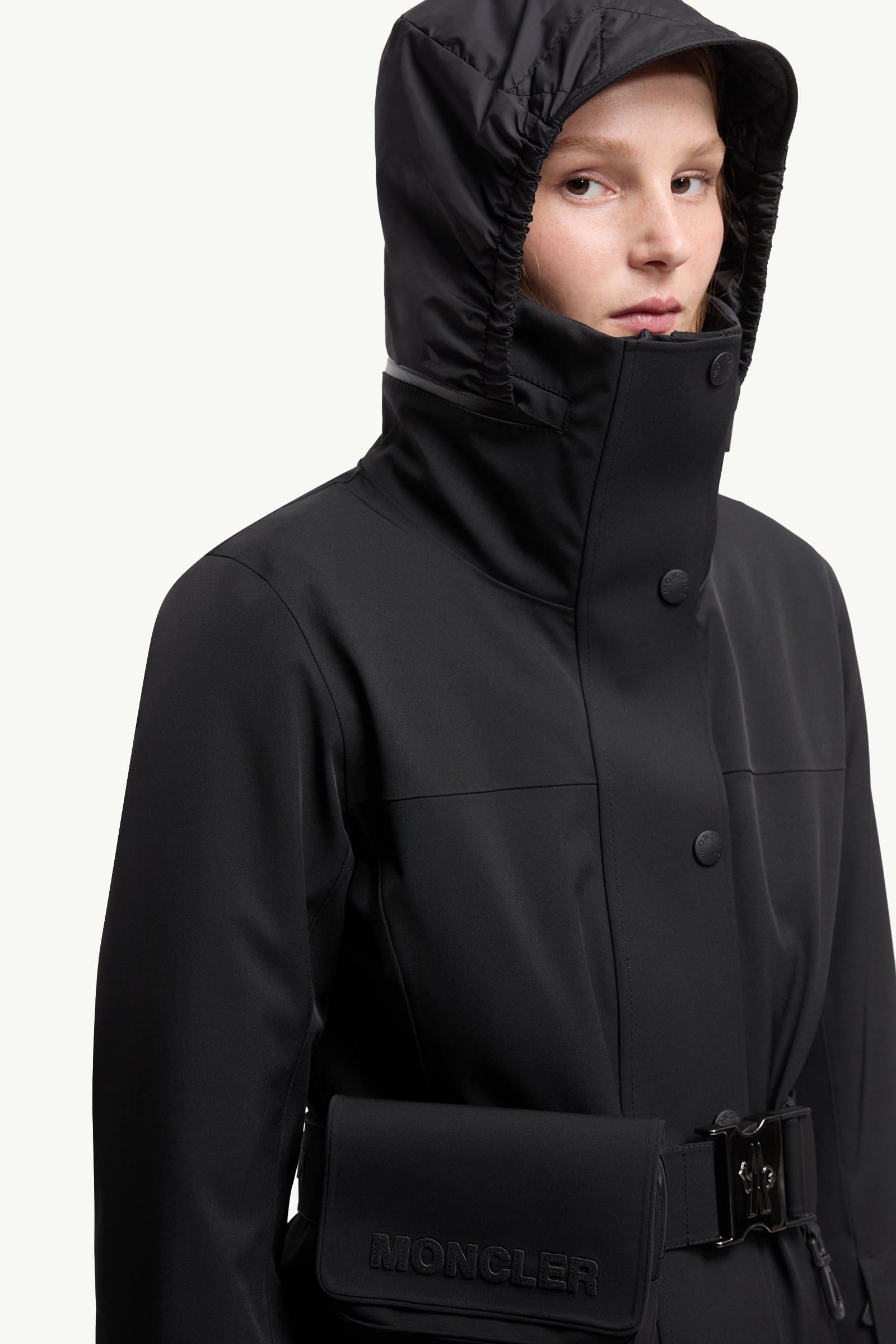 Hainets Hooded Padded Ski Jacket Women Black Moncler 6