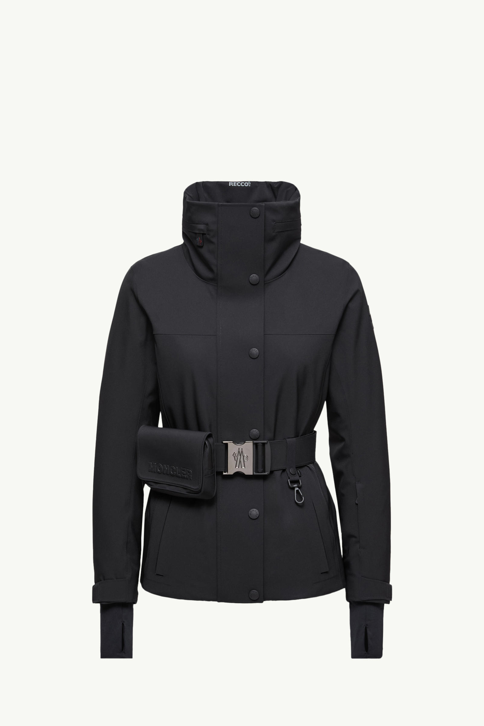 Hainets Hooded Padded Ski Jacket Women Black Moncler 2