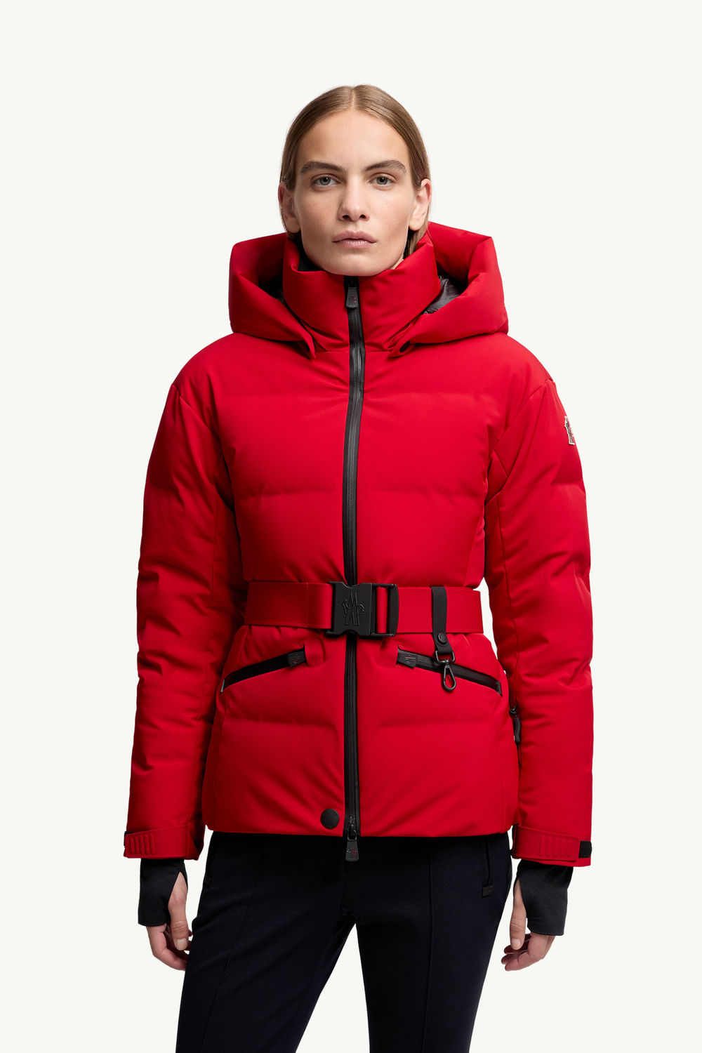 Tolima Hooded Down Ski Jacket Women Dark Red Moncler 3