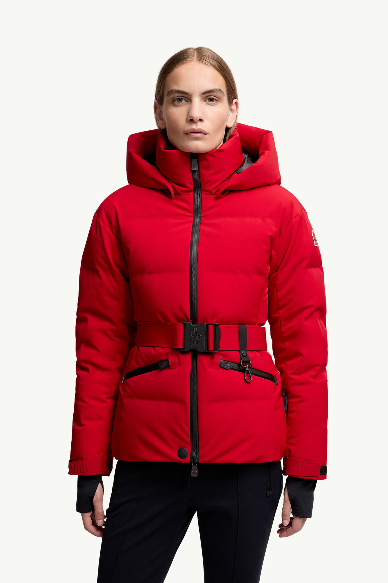Tolima女士连帽羽绒滑雪夹克外套 女士 深红色 Moncler 3