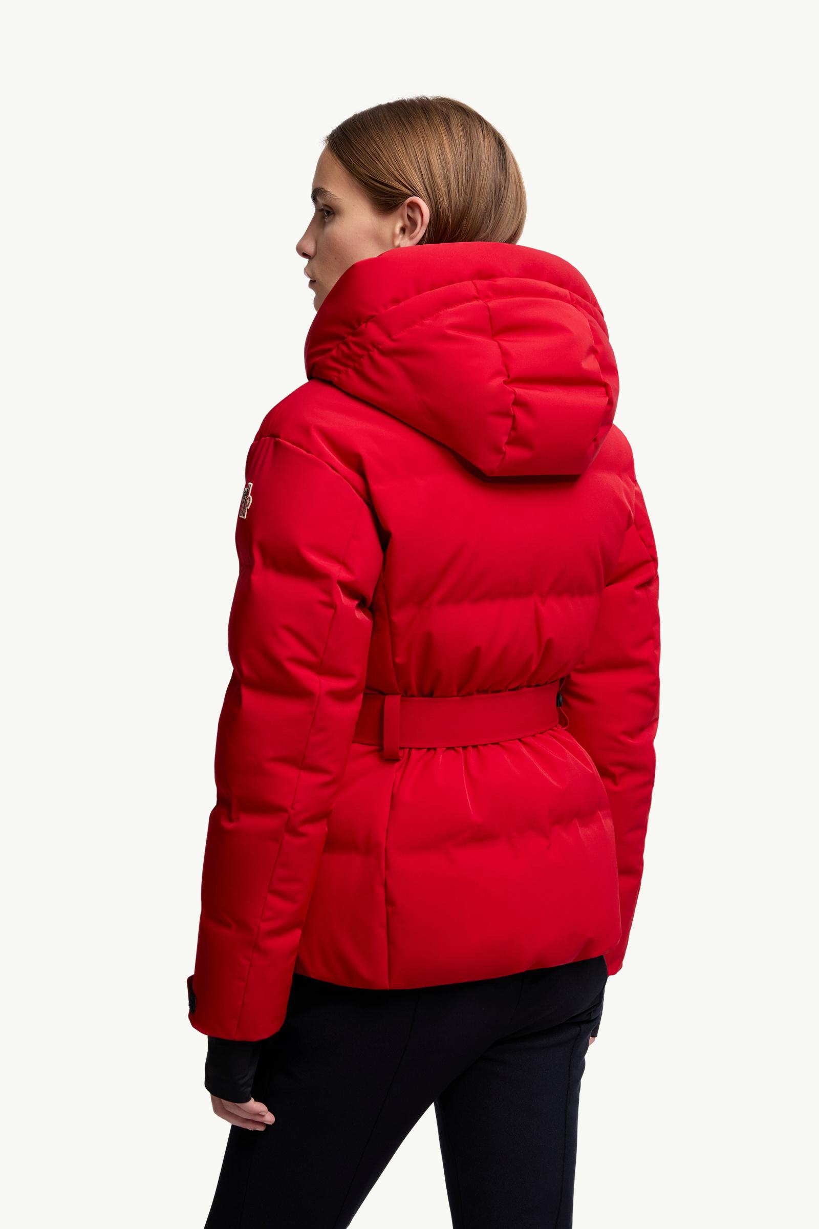 Dark Red Tolima Hooded Down Ski Jacket - Short Down Jackets for