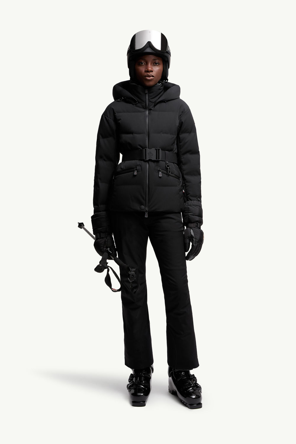 Tolima Hooded Down Ski Jacket Women Black Moncler 0