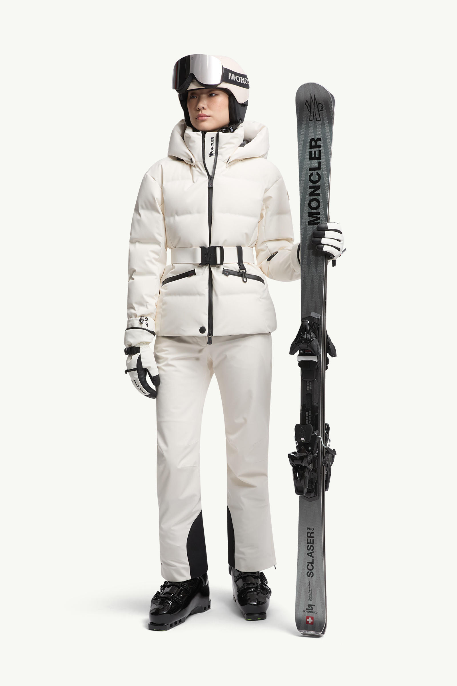 Tolima Hooded Down Ski Jacket Women White Moncler 0
