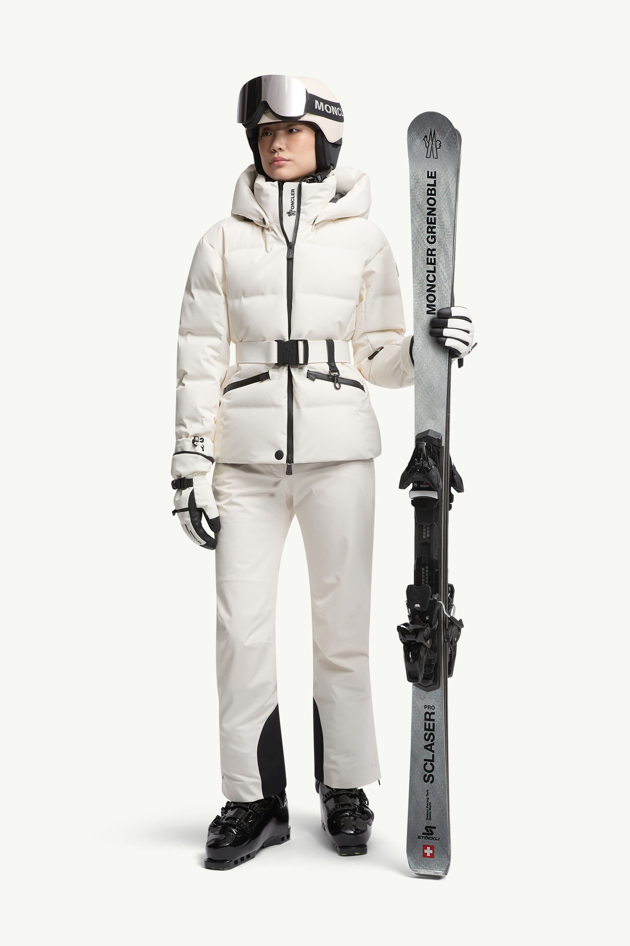 Tolima女士连帽羽绒滑雪夹克外套 女士 白色 Moncler 0
