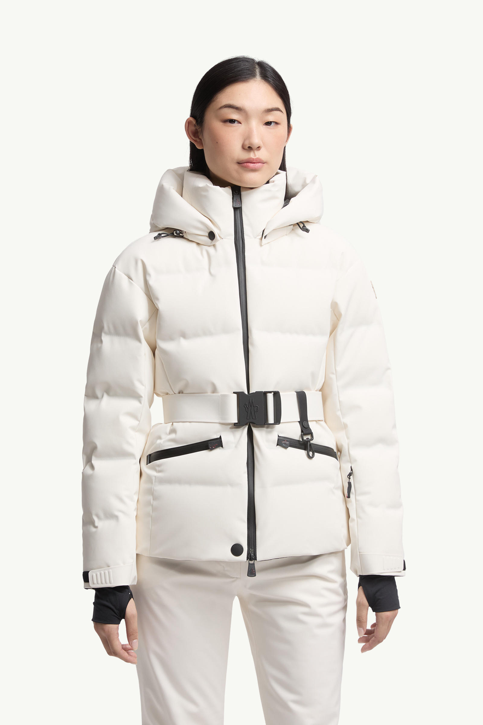 Tolima Hooded Down Ski Jacket Women White Moncler 3