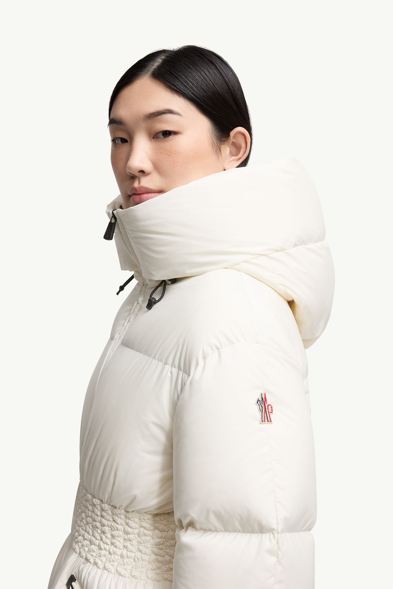 Giacca da sci imbottita Wollemi con cappuccio Donna Bianco Avorio Moncler 1