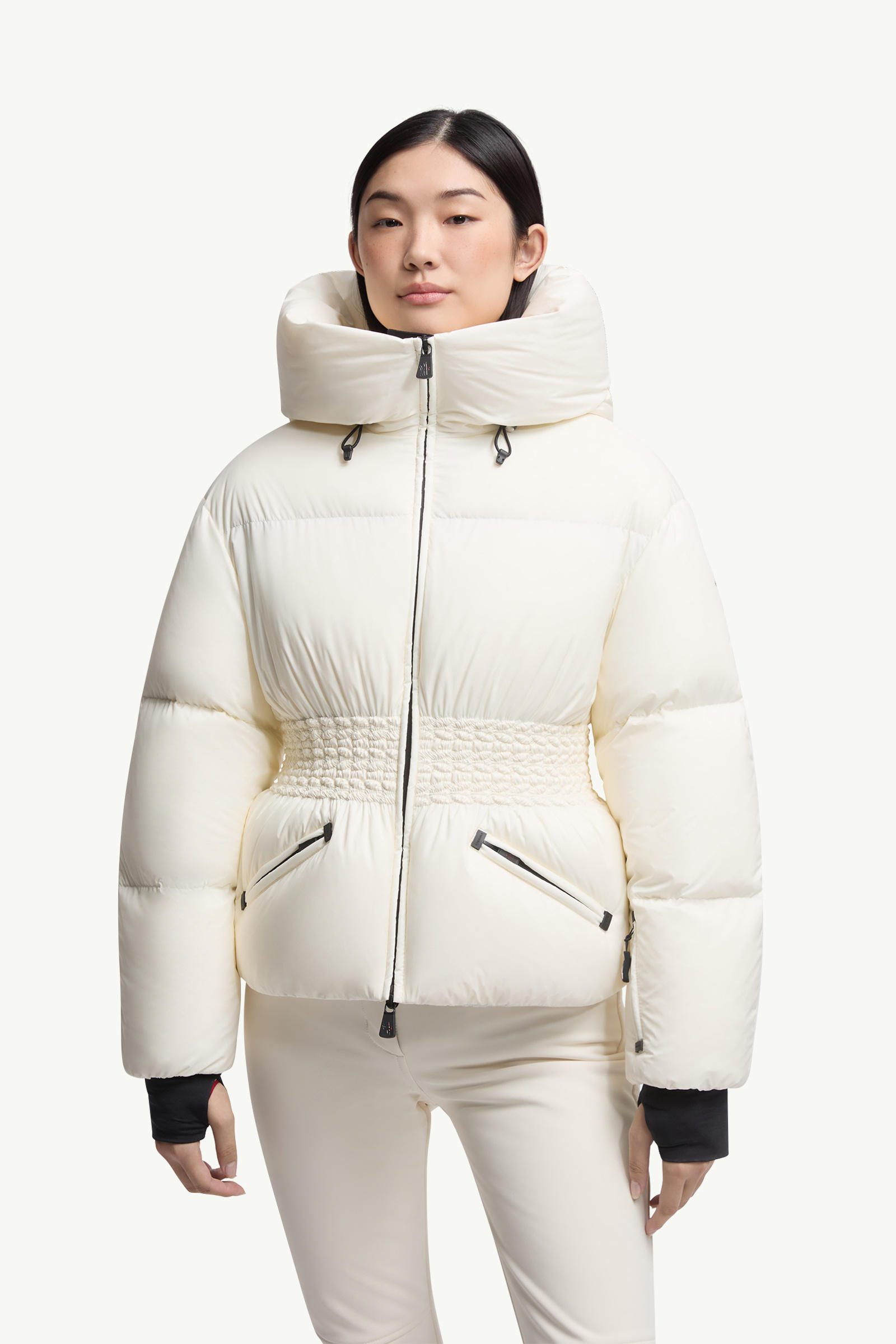 Wollemi Hooded Down Ski Jacket Women White Ivory Moncler 3