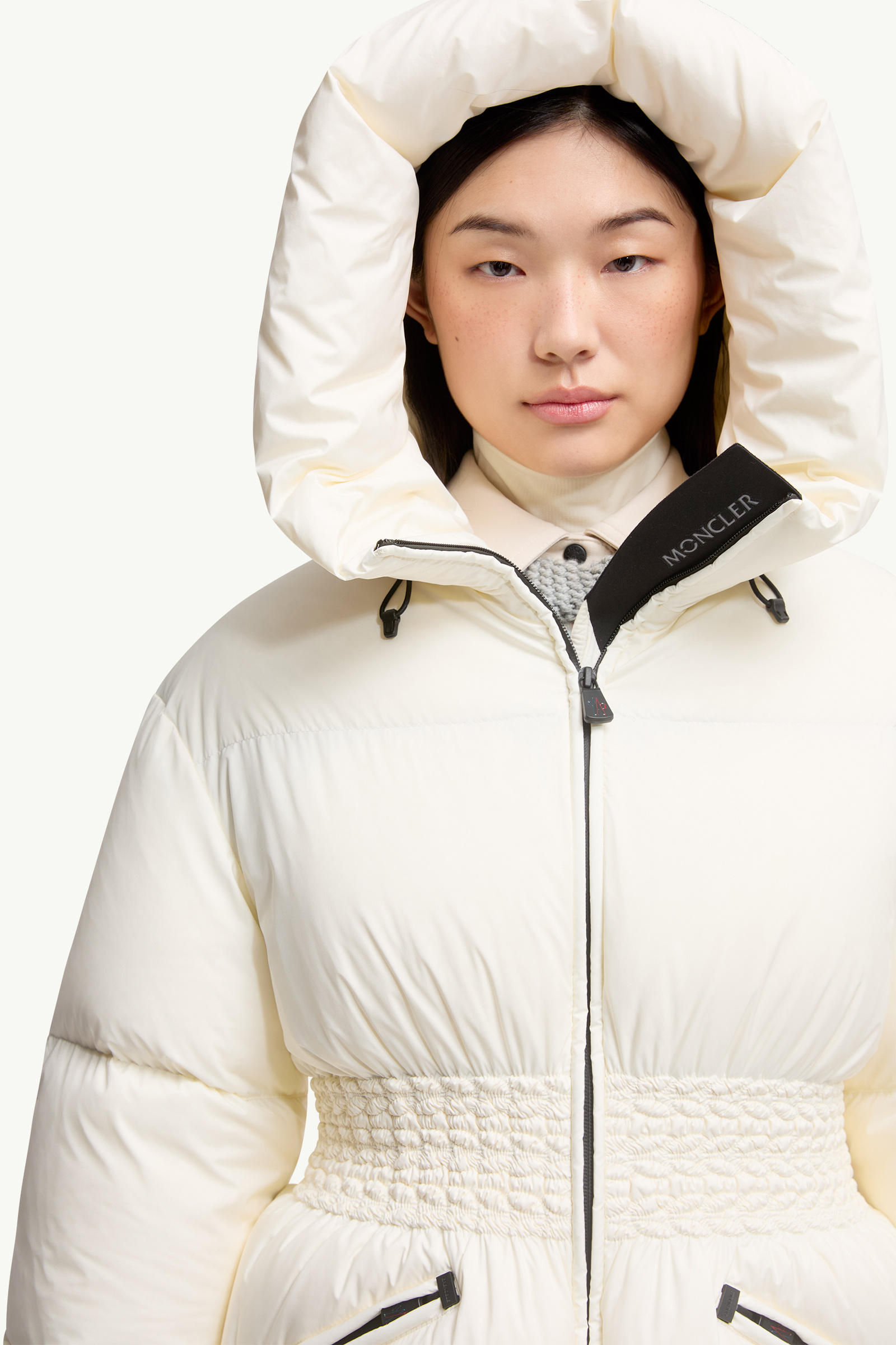Wollemi Hooded Down Ski Jacket Women White Ivory Moncler 6
