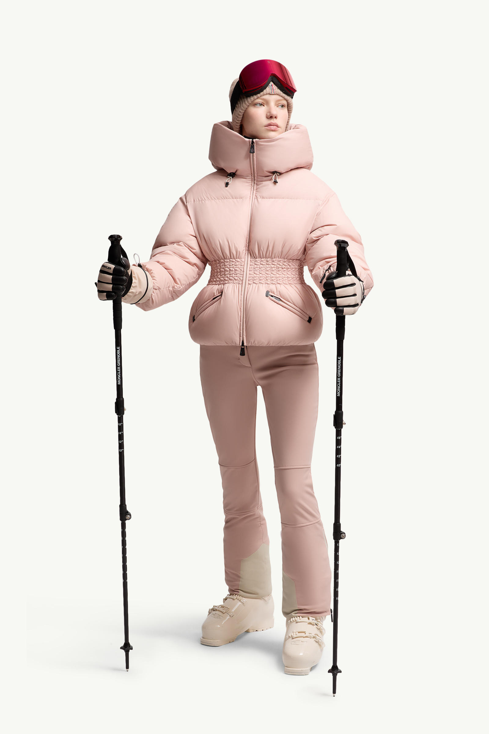 Wollemi Hooded Down Ski Jacket Women Pink Moncler 0
