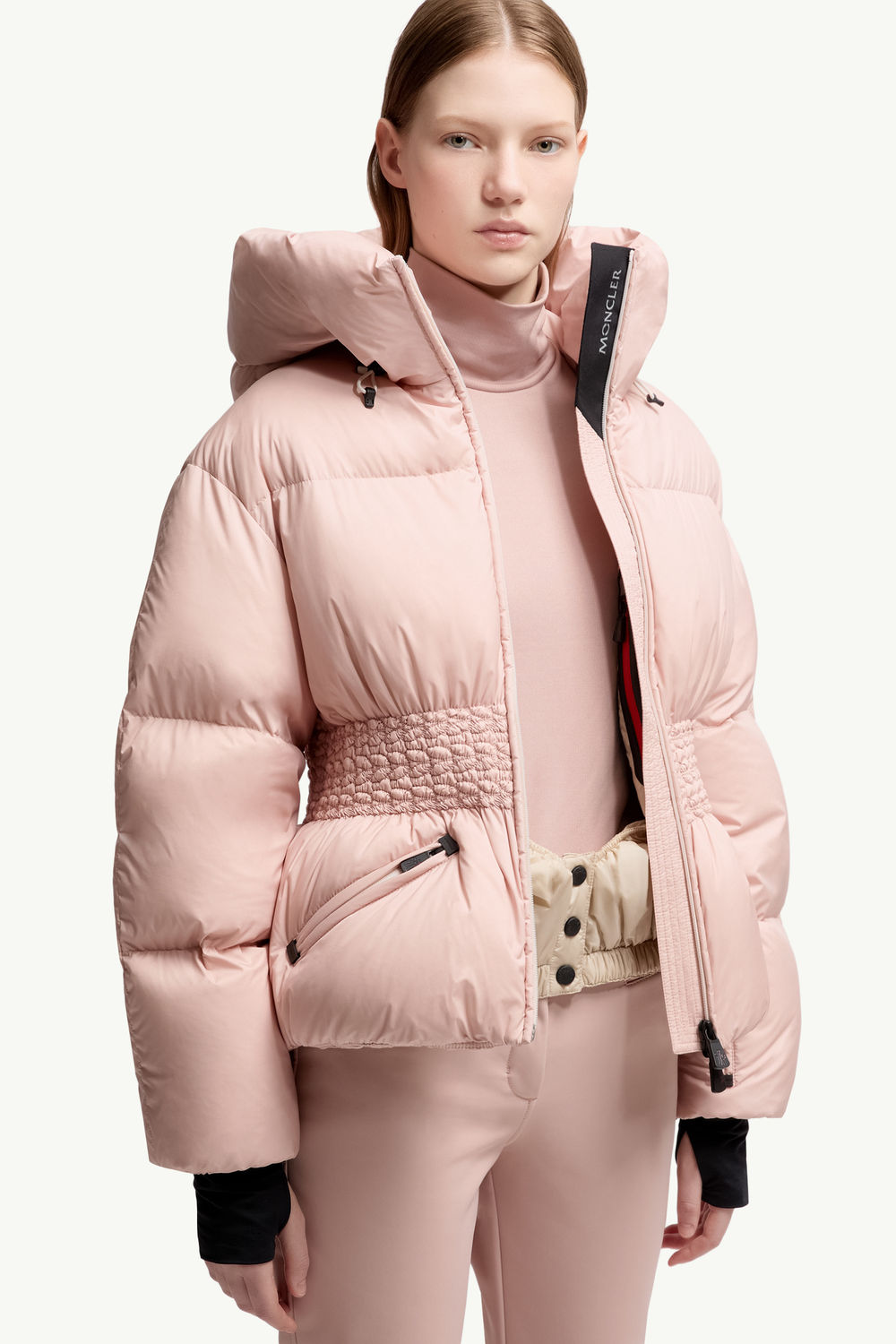 Wollemi Hooded Down Ski Jacket Women Pink Moncler 5