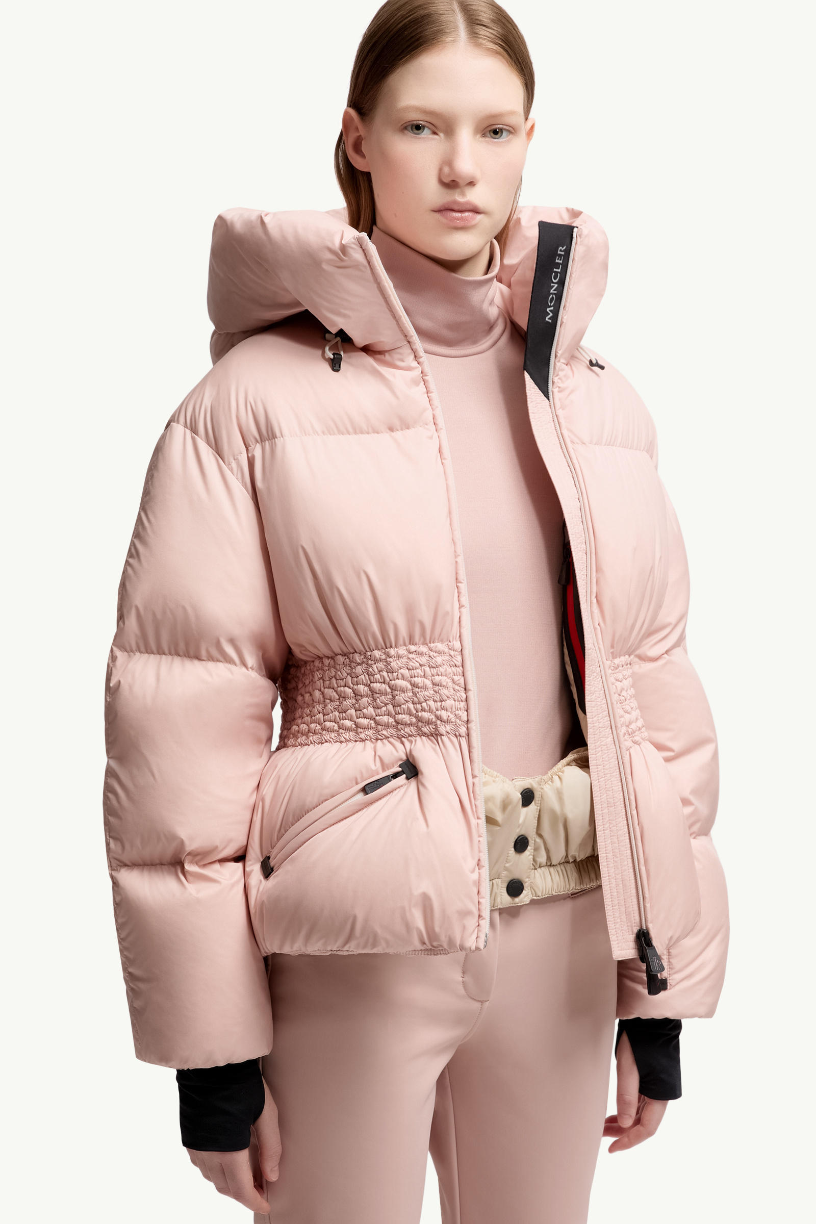 Wollemi Hooded Down Ski Jacket Women Pink Moncler 5