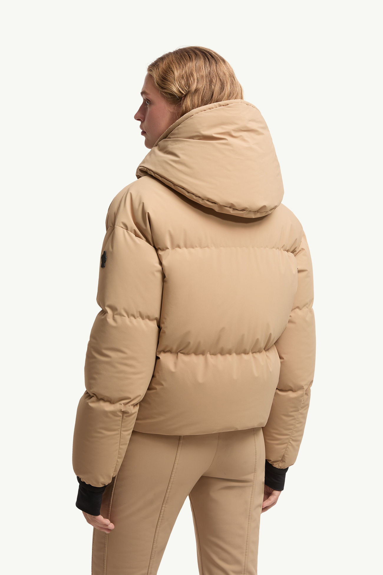 Allesaz Hooded Insulated Ski Jacket Women Beige Moncler 4