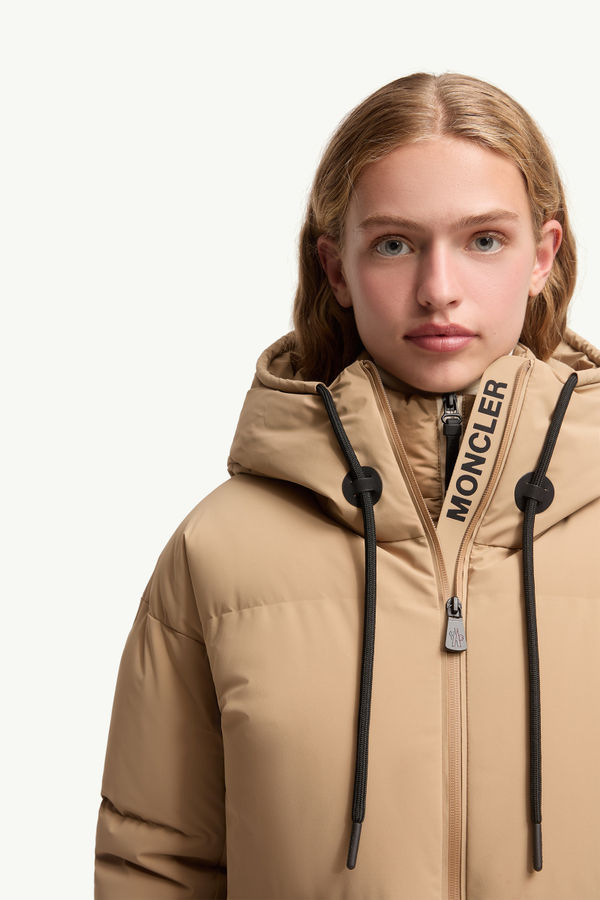Allesaz Hooded Down Ski Jacket Women Beige Moncler 6