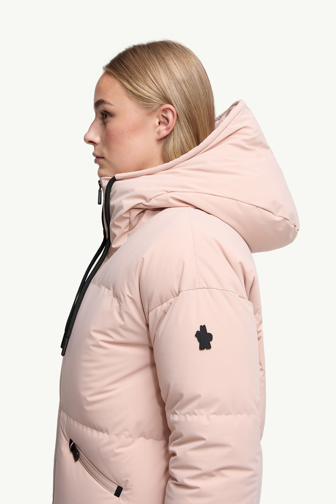 Allesaz Daunen-Skijacke mit Kapuze Damen Hellpink Moncler 1