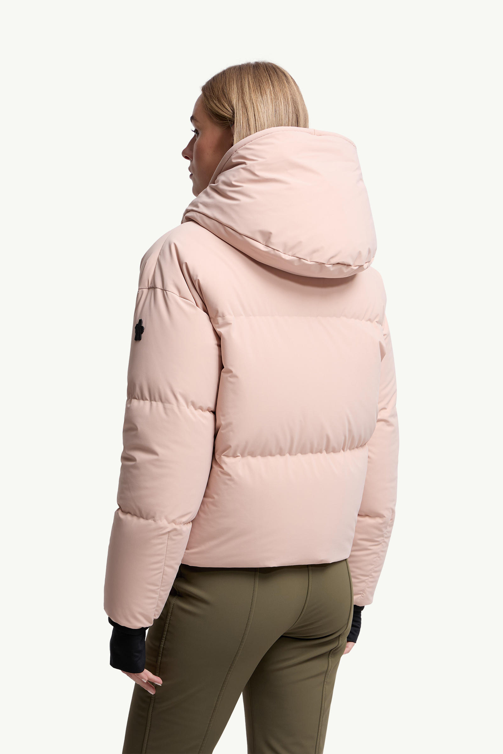 Allesaz Hooded Down Ski Jacket Women Light Pink Moncler 4