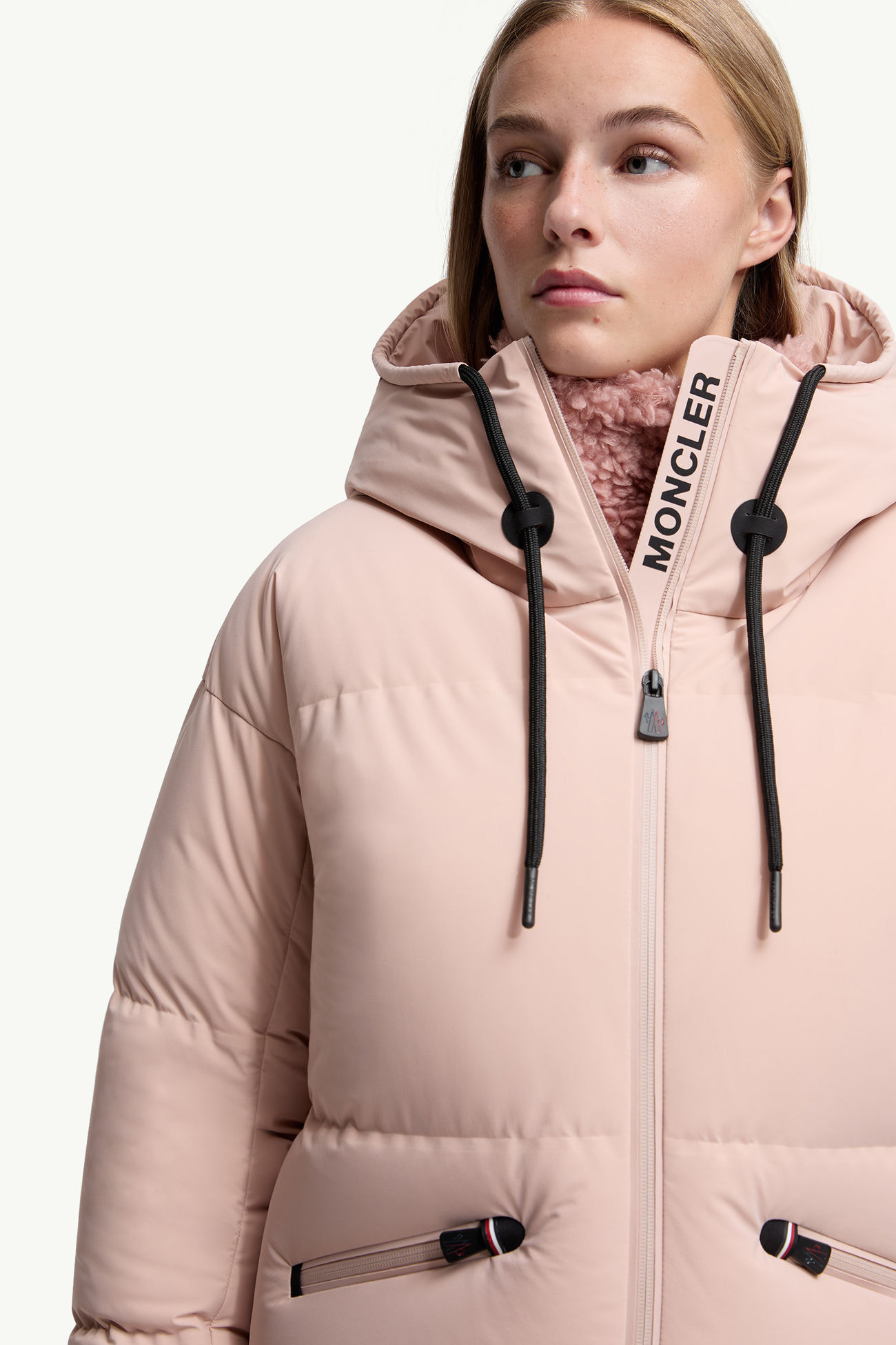 Allesaz連帽滑雪羽絨外套 女士 淺粉紅色 Moncler 5