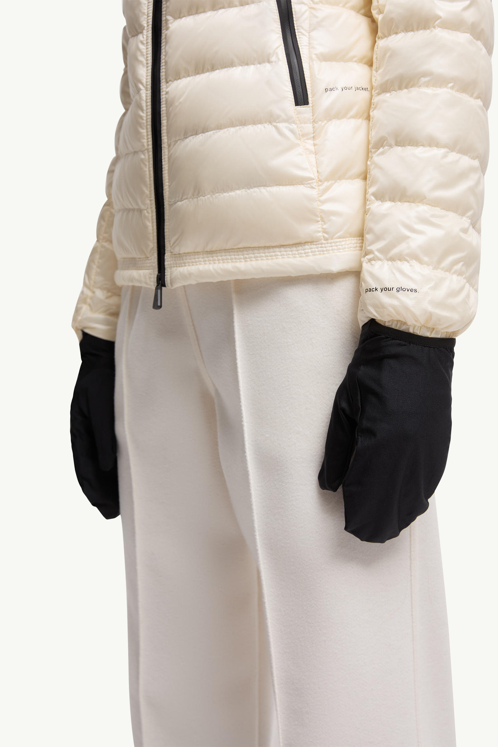 Walibi Packable Short Down Jacket Women White Ivory Moncler 5