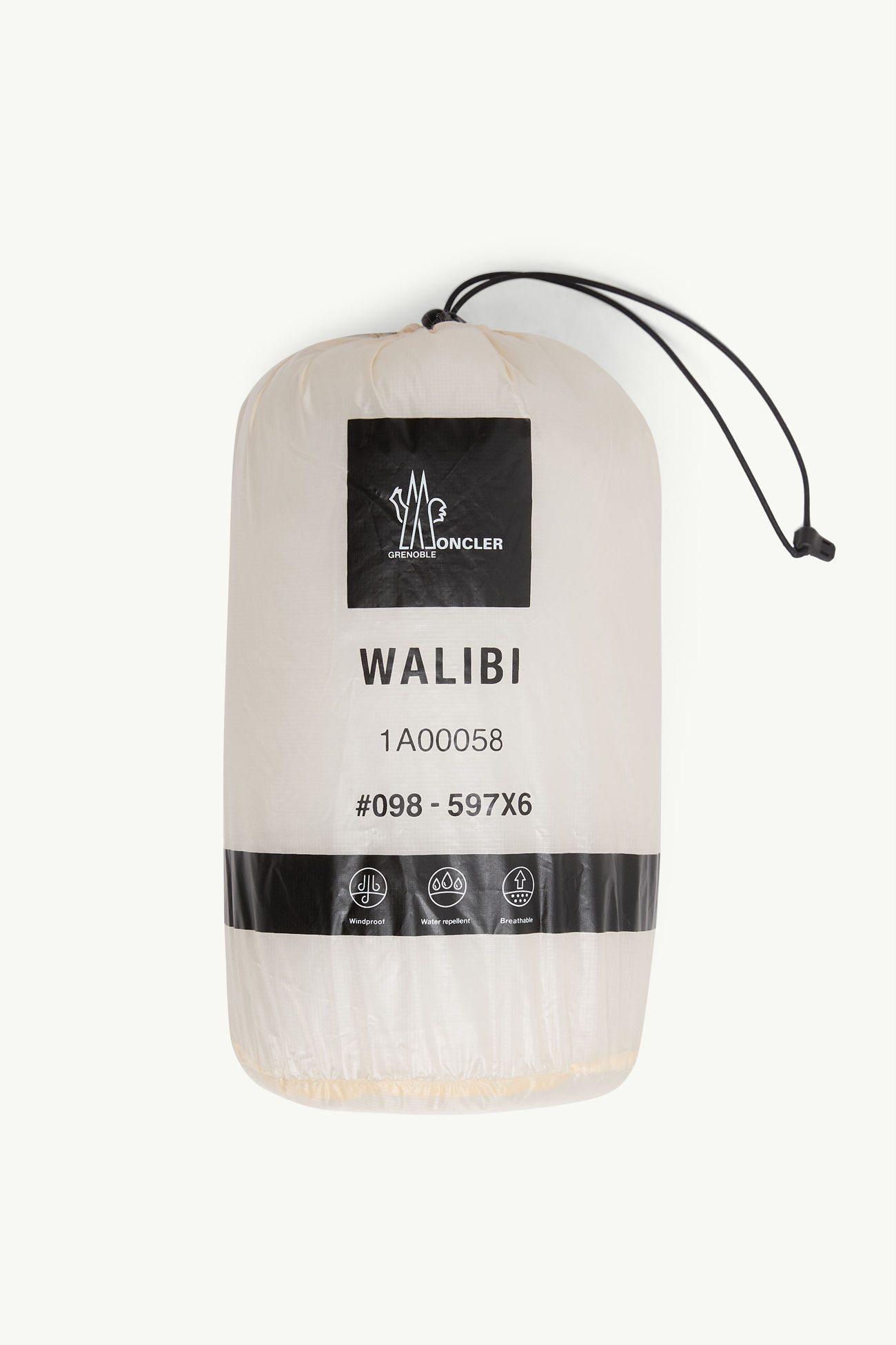 Walibi verstaubare kurze Daunenjacke Damen Weiß-Elfenbein Moncler 7