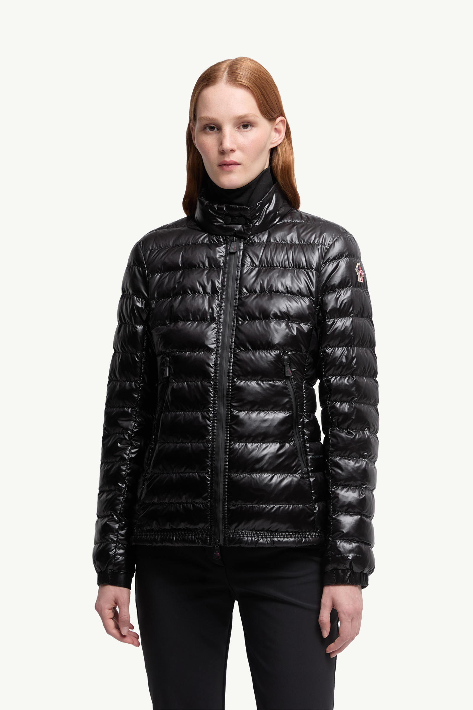 Walibi Packable Short Down Jacket Women Black Moncler 3