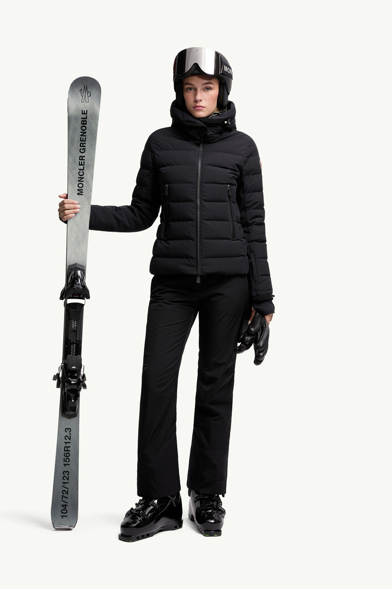 Lamoura Daunen-Skijacke mit Kapuze Damen Schwarz Moncler 0