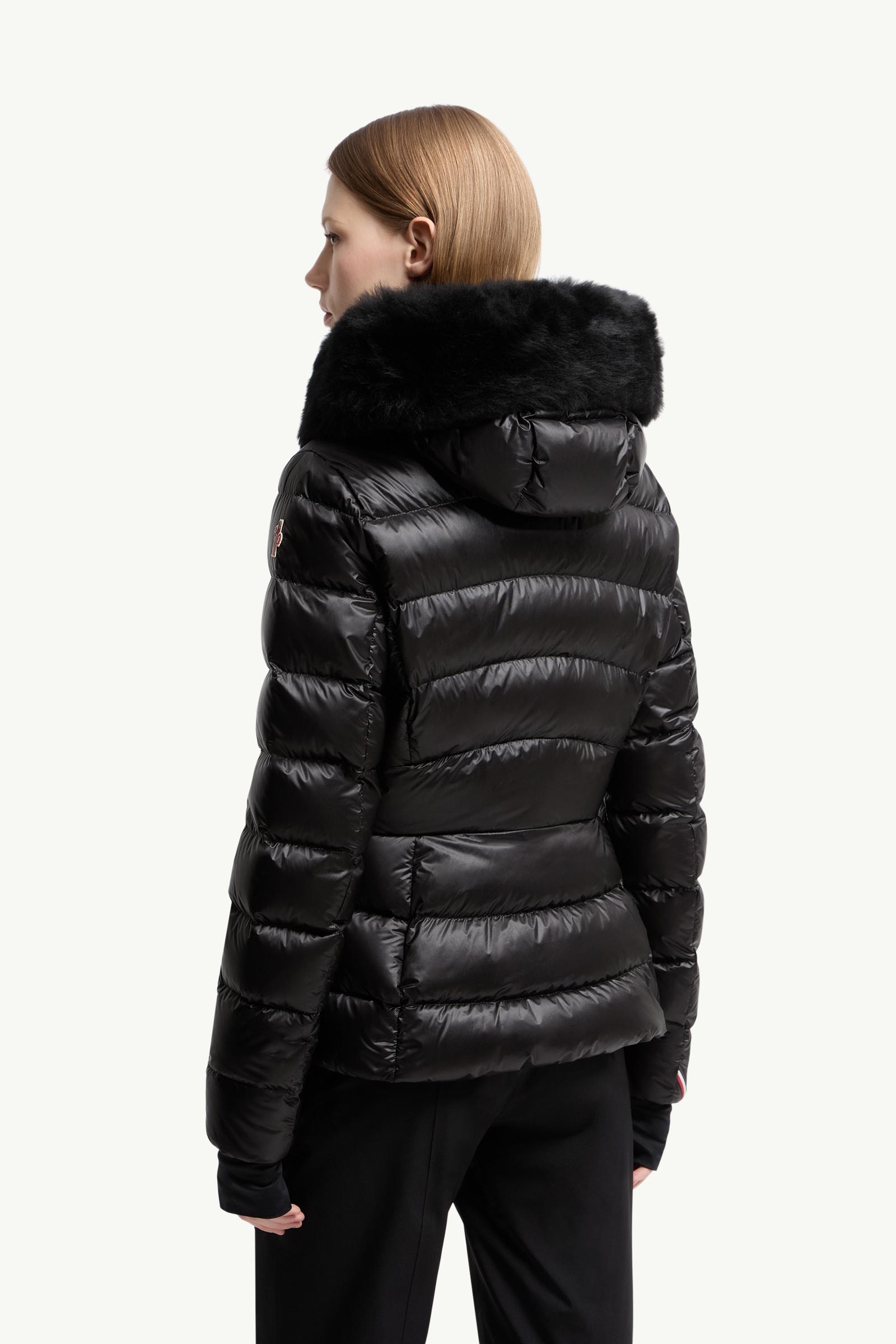 Black Armoniques Hooded Shearling-Trimmed Insulated Ski Jacket