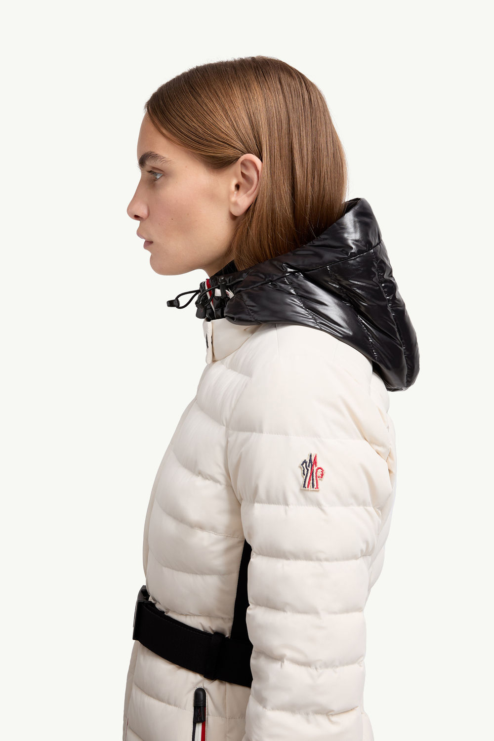 Bruche Hooded Down Ski Jacket Women White Ivory Moncler 1