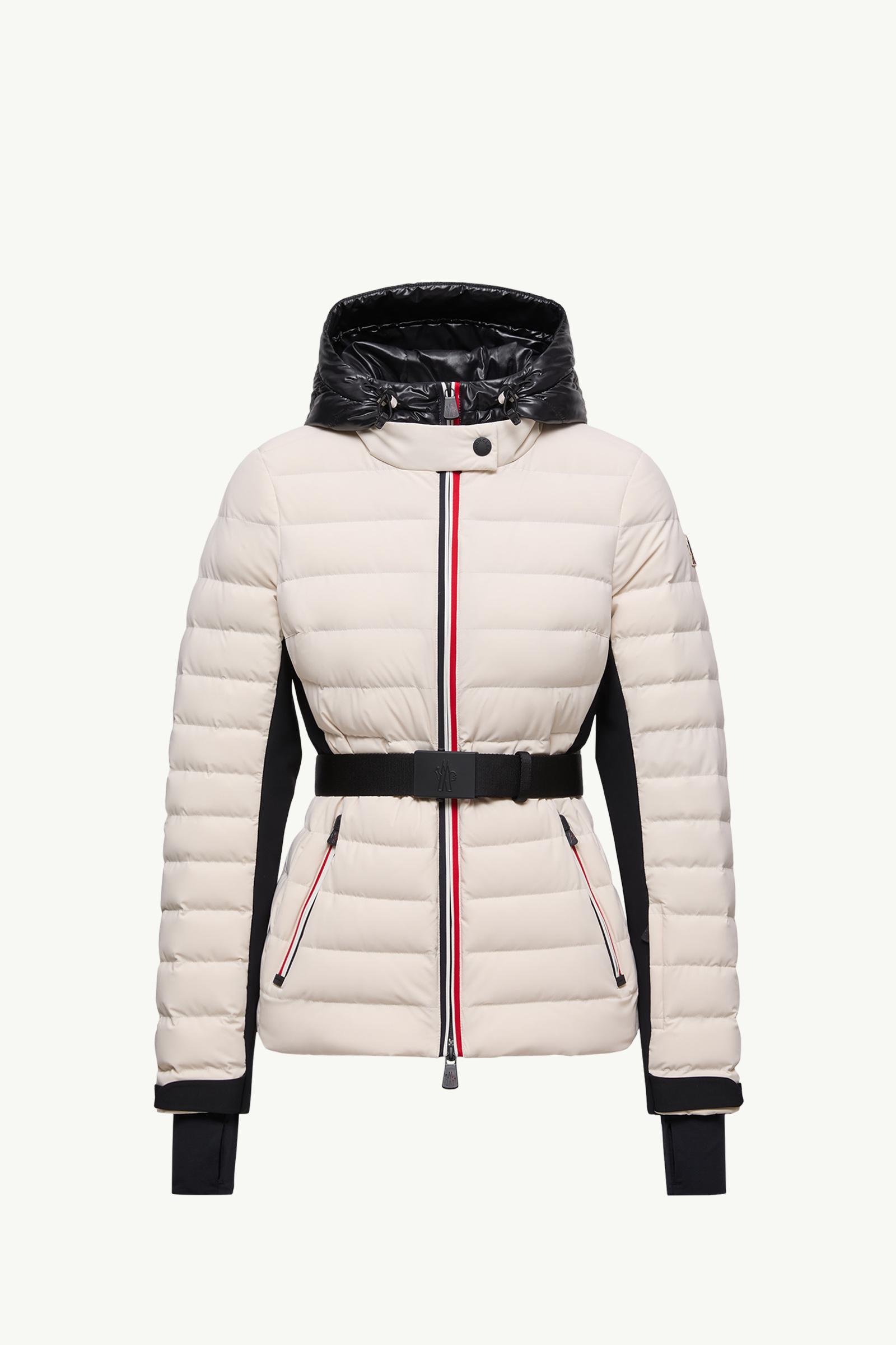 White Ivory Bruche Hooded Insulated Ski Jacket - Short Down