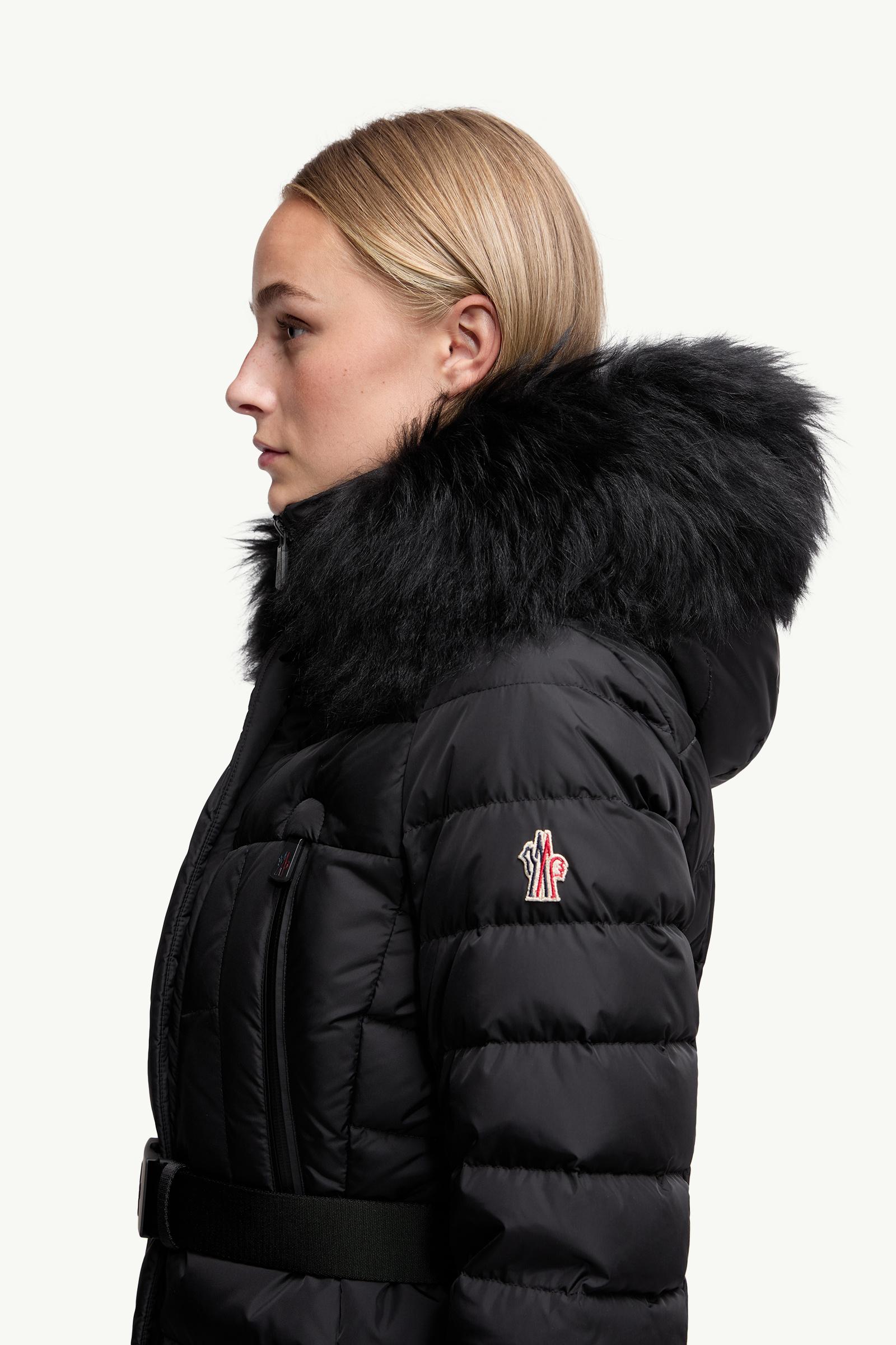 Black Beverley Hooded Shearling-Trimmed Ski Down Jacket - Short