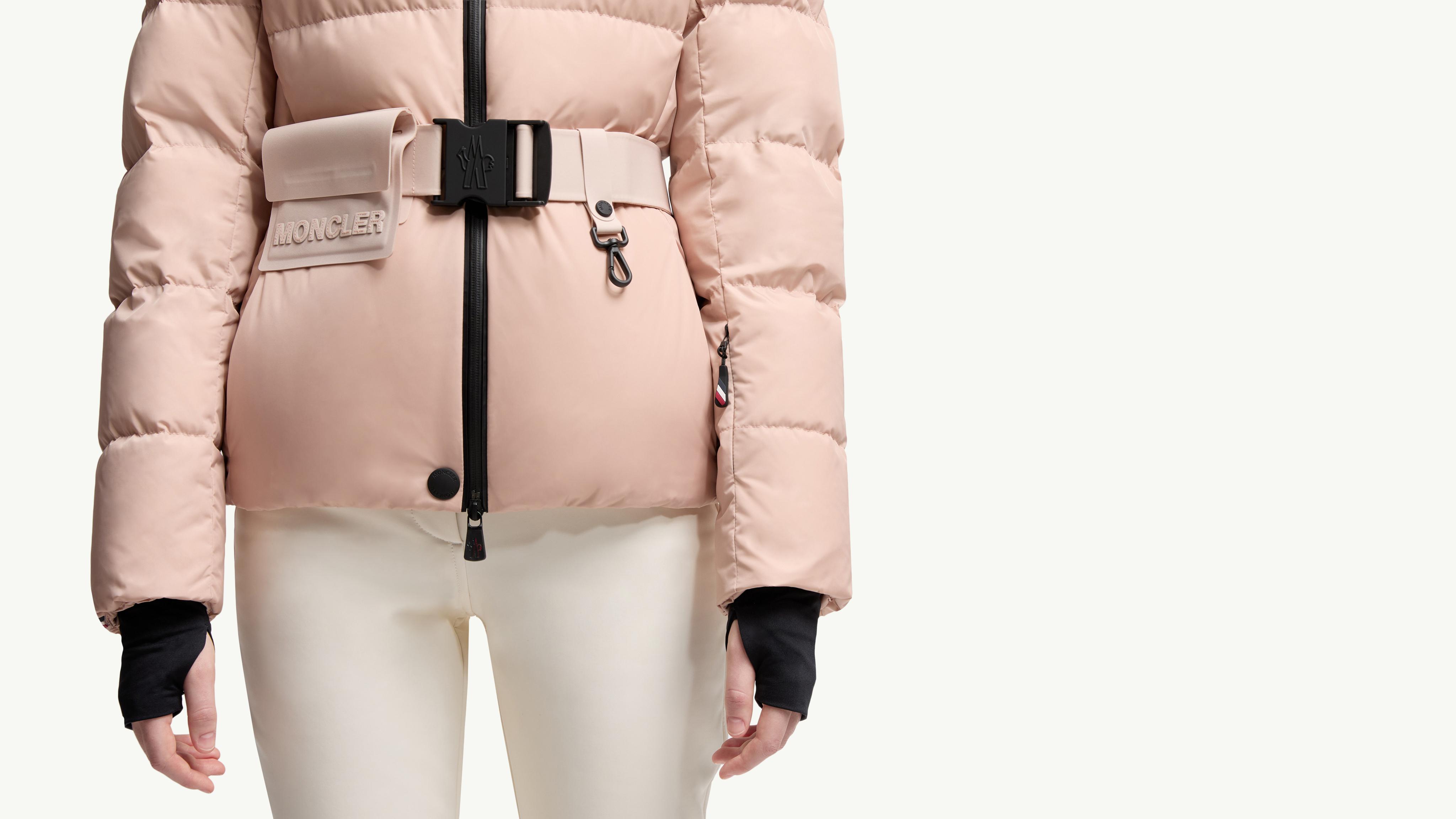 Pink Bouquetin Hooded Insulated Ski Jacket - Short Down Jackets