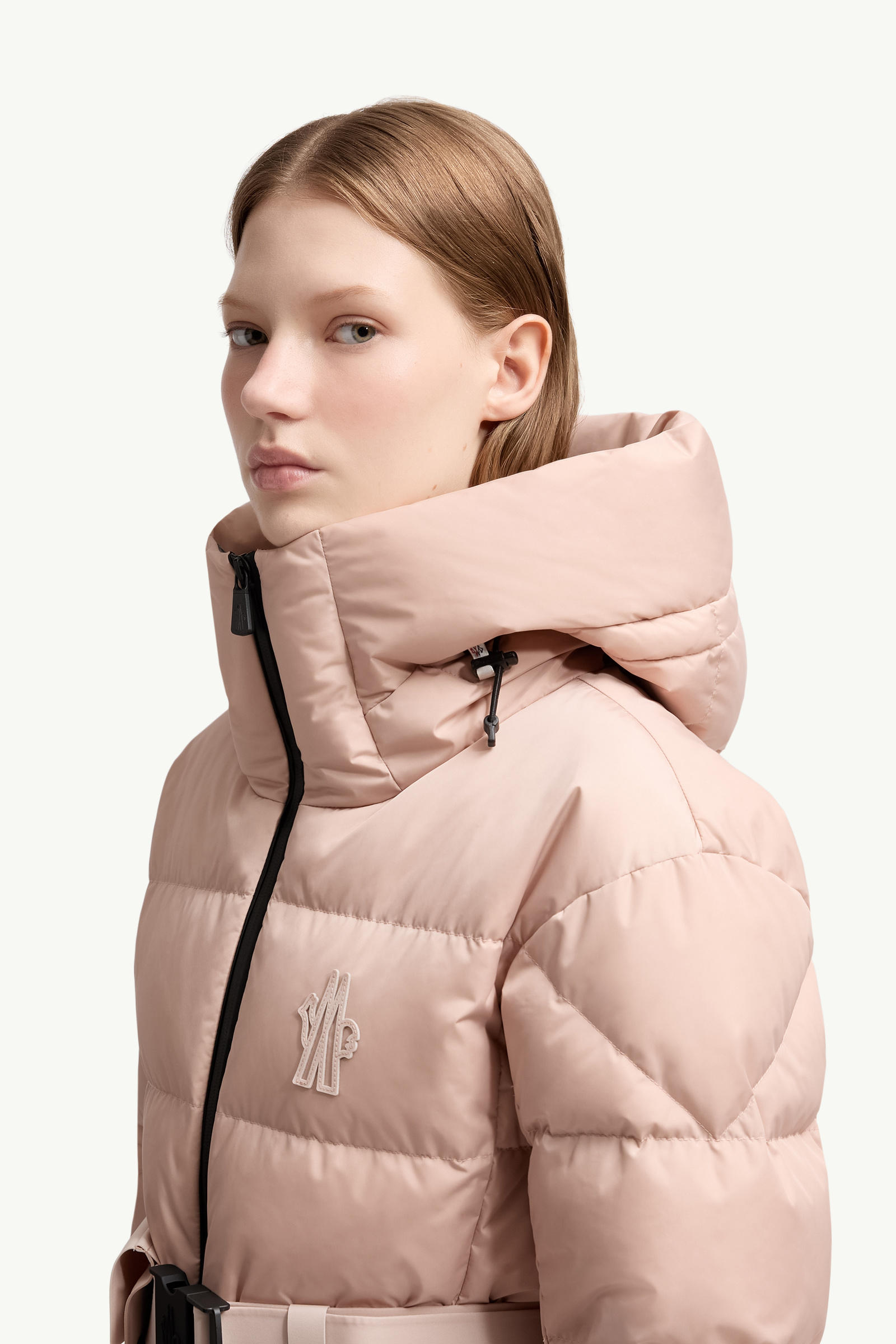 Bouquetin Hooded Down Ski Jacket Women Pink Moncler 1