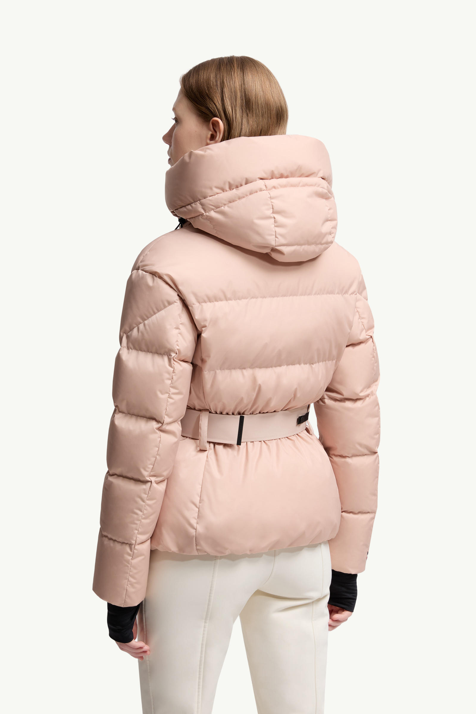 Bouquetin Hooded Down Ski Jacket Women Pink Moncler 4