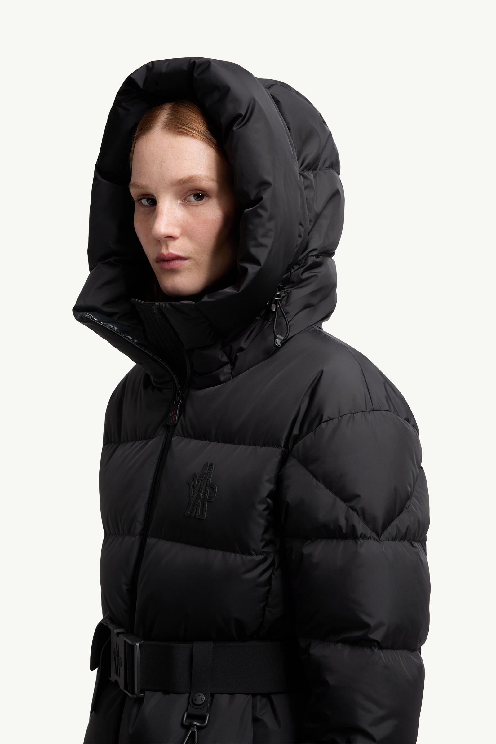 Bouquetin Hooded Down Ski Jacket Women Black Moncler 1