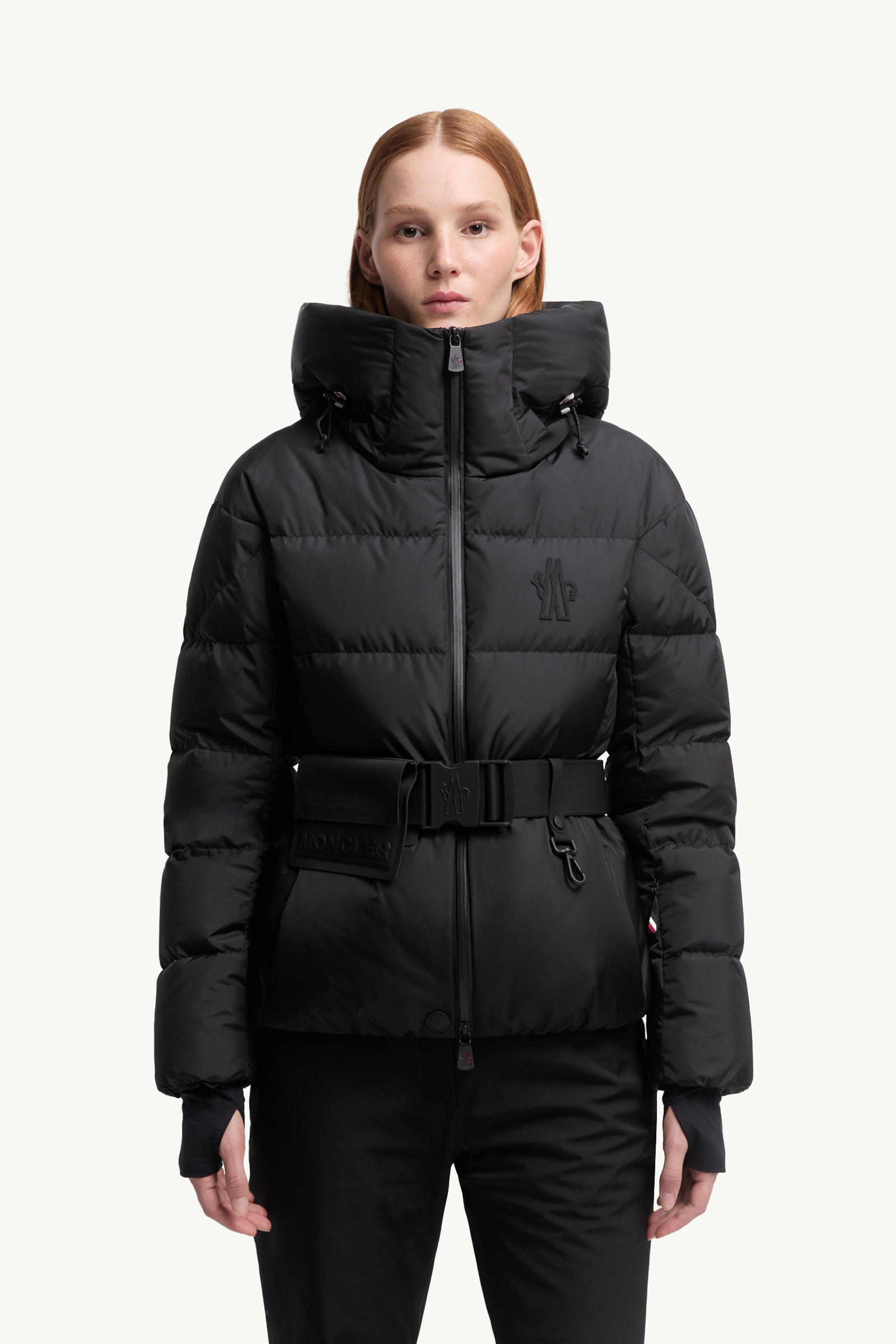 Bouquetin Hooded Down Ski Jacket Women Black Moncler 3