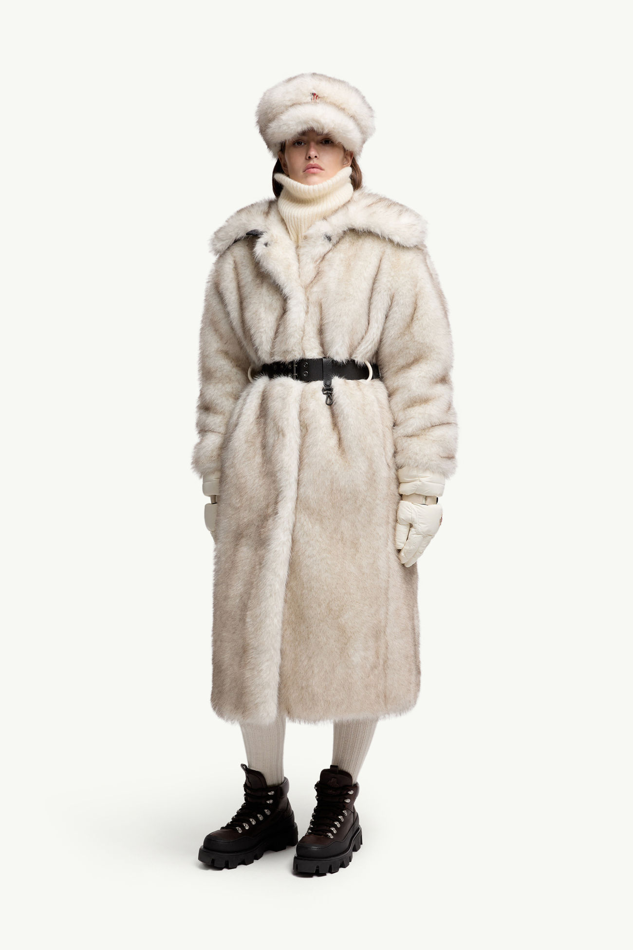 Arly Belted Down Coat Women Ice Gray Moncler 0
