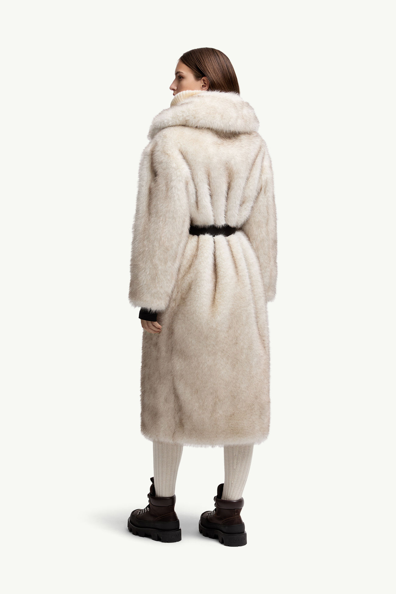 Arly Belted Down Coat Women Ice Grey Moncler 4